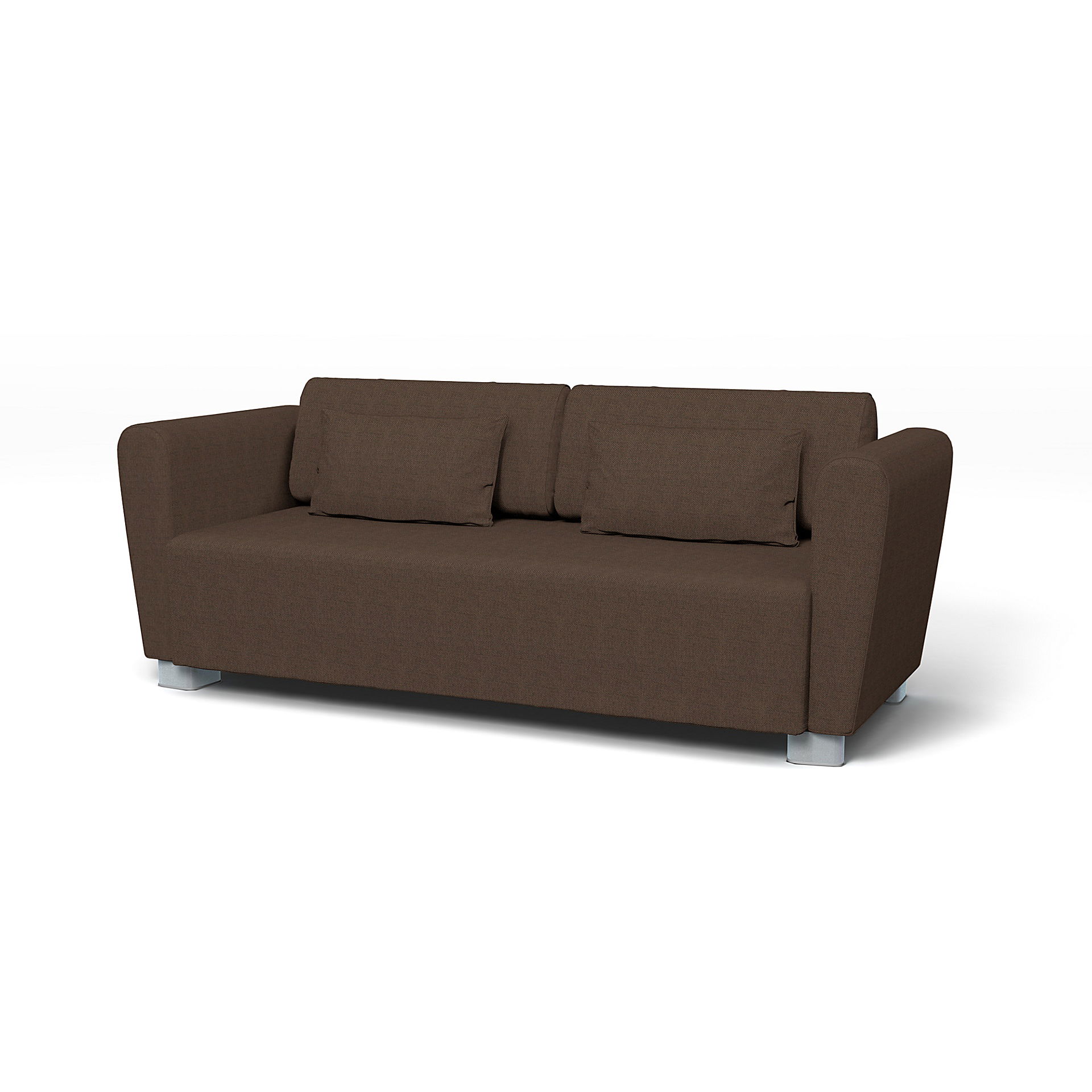 IKEA - Mysinge 2 Seater Sofa Cover, Chocolate, Bouclé & Texture - Bemz