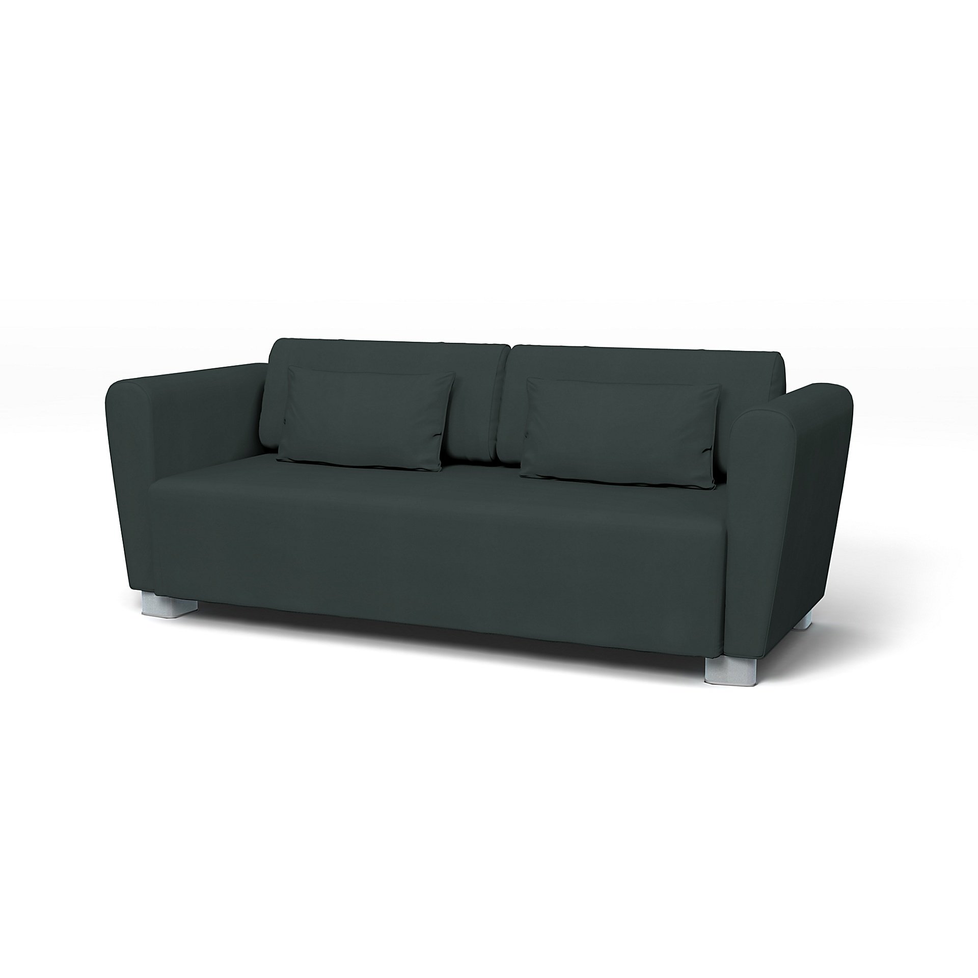 IKEA - Mysinge 2 Seater Sofa Cover, Graphite Grey, Cotton - Bemz