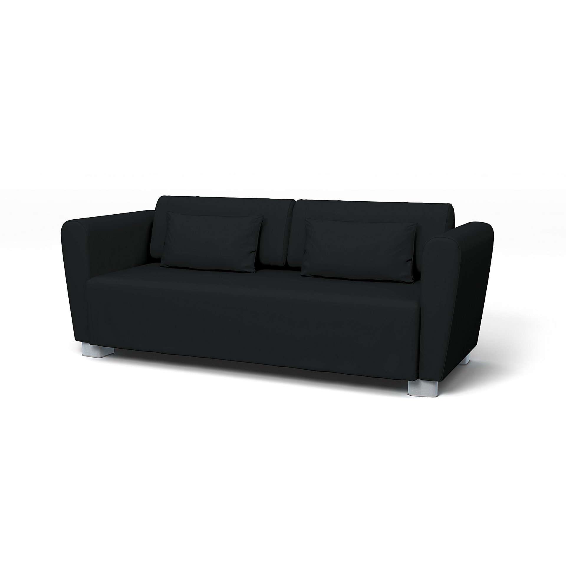IKEA - Mysinge 2 Seater Sofa Cover, Jet Black, Cotton - Bemz