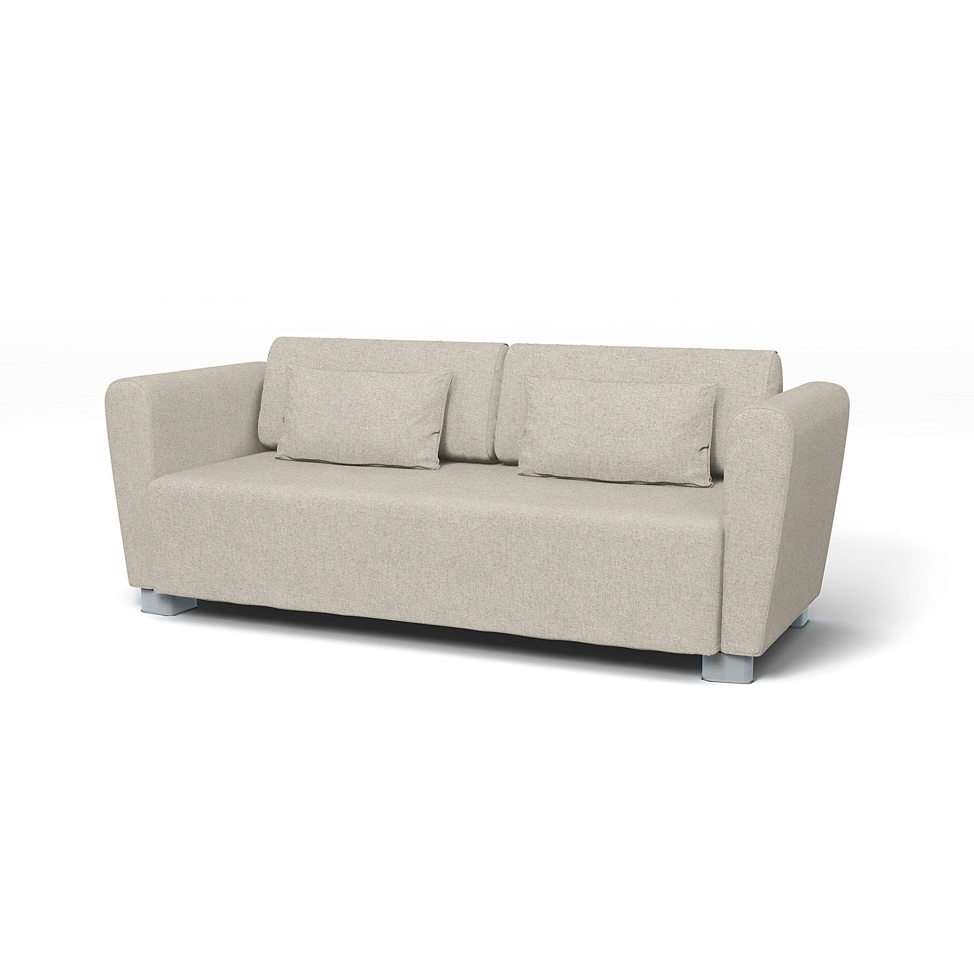 IKEA - Mysinge 2 Seater Sofa Cover, Silver Grey, Cotton - Bemz