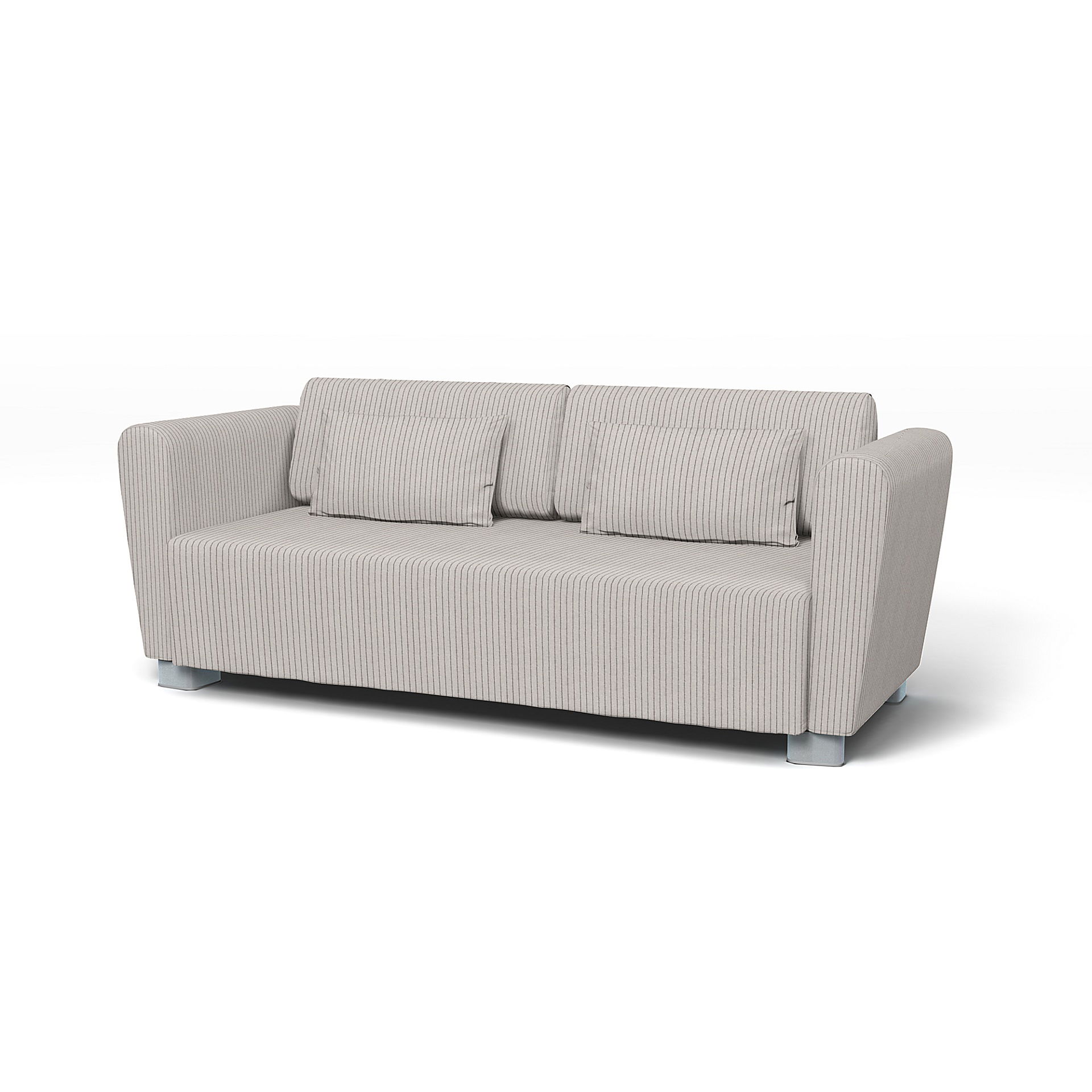 IKEA - Mysinge 2 Seater Sofa Cover, Silver Grey, Cotton - Bemz