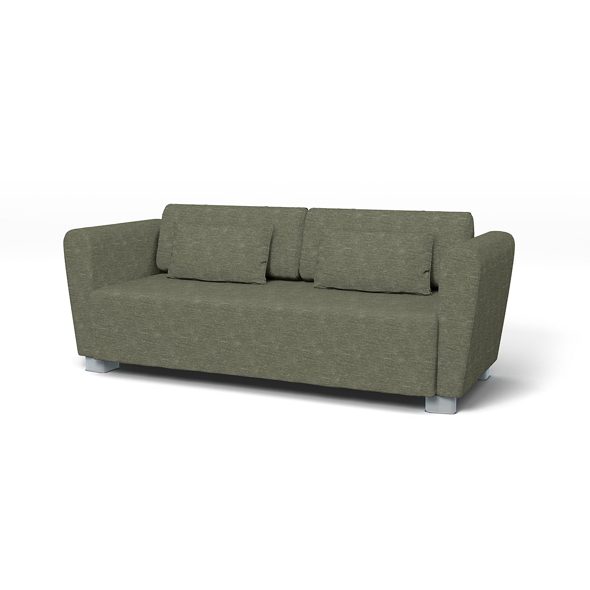 IKEA - Mysinge 2 Seater Sofa Cover, Green Grey, Velvet - Bemz