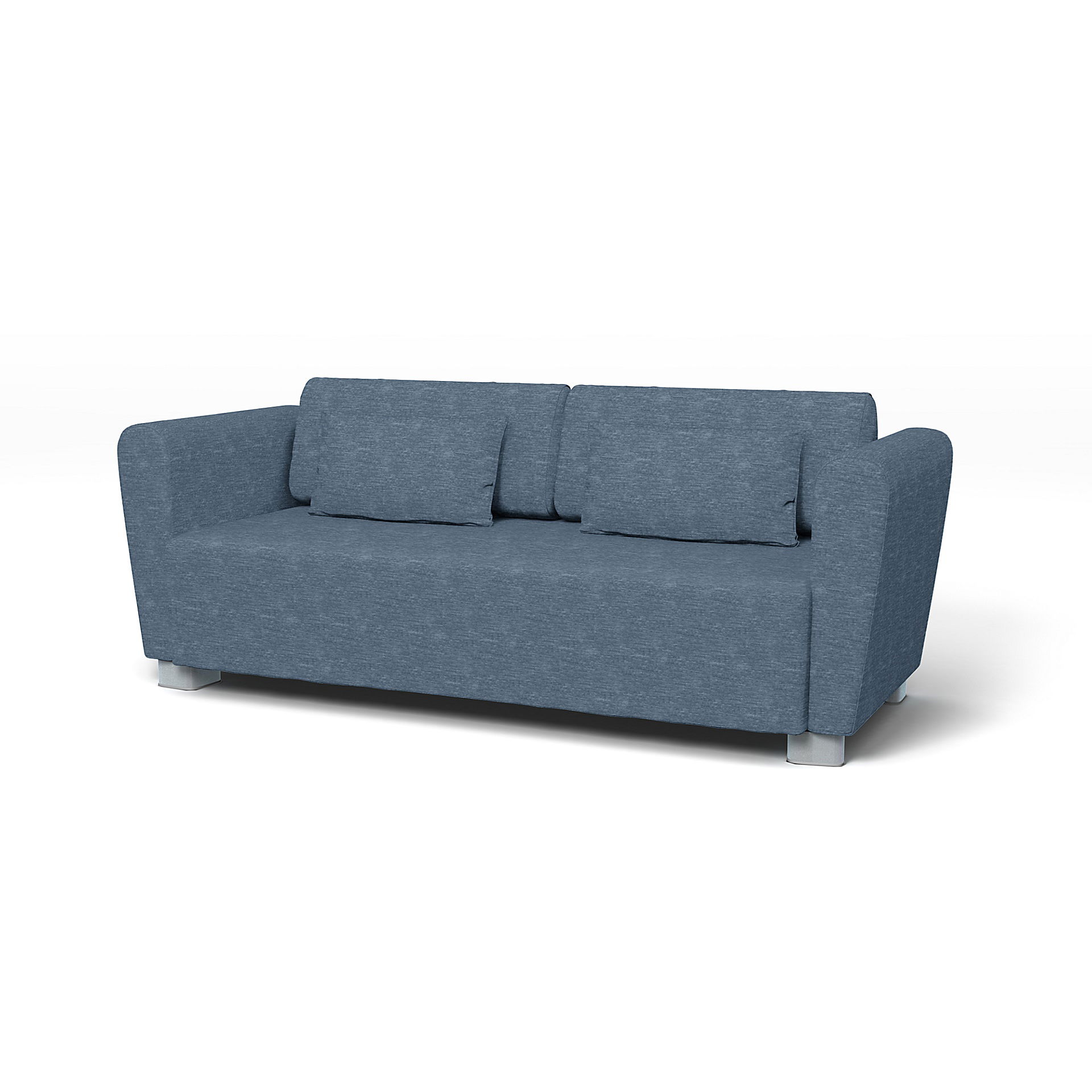 IKEA - Mysinge 2 Seater Sofa Cover, Mineral Blue, Velvet - Bemz