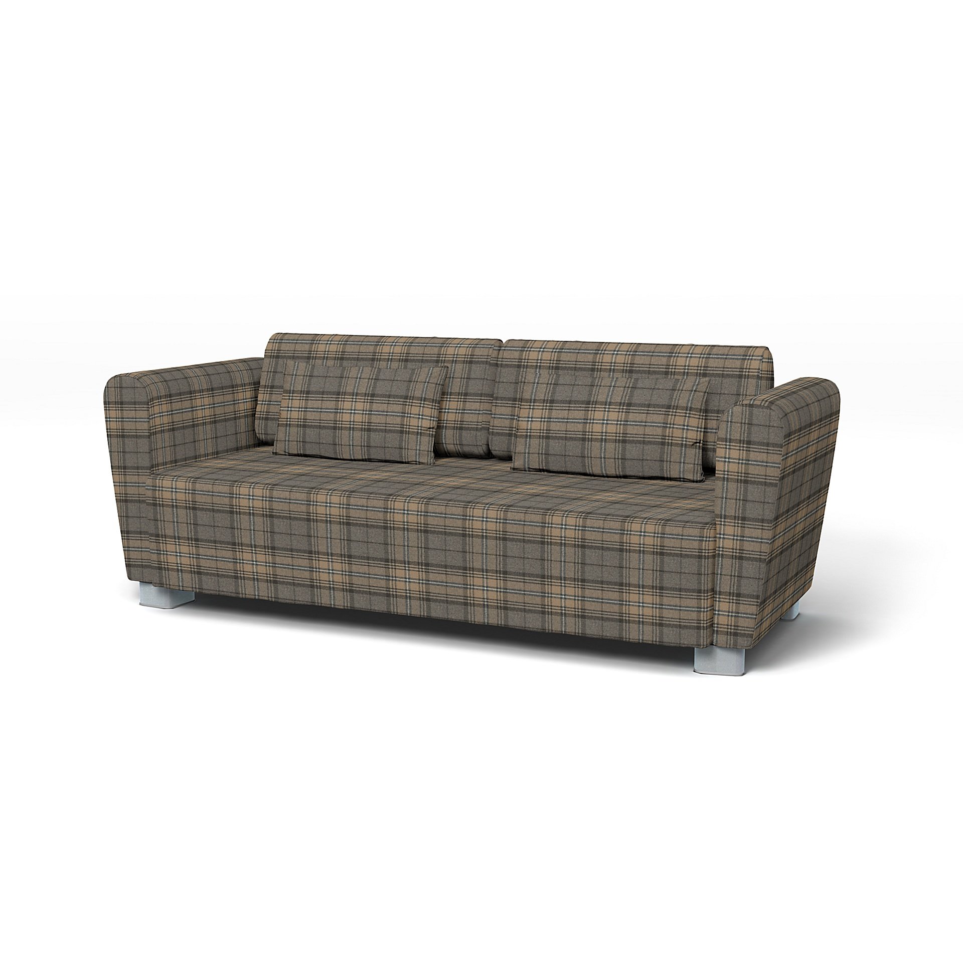 IKEA - Mysinge 2 Seater Sofa Cover, Bark Brown, Wool - Bemz