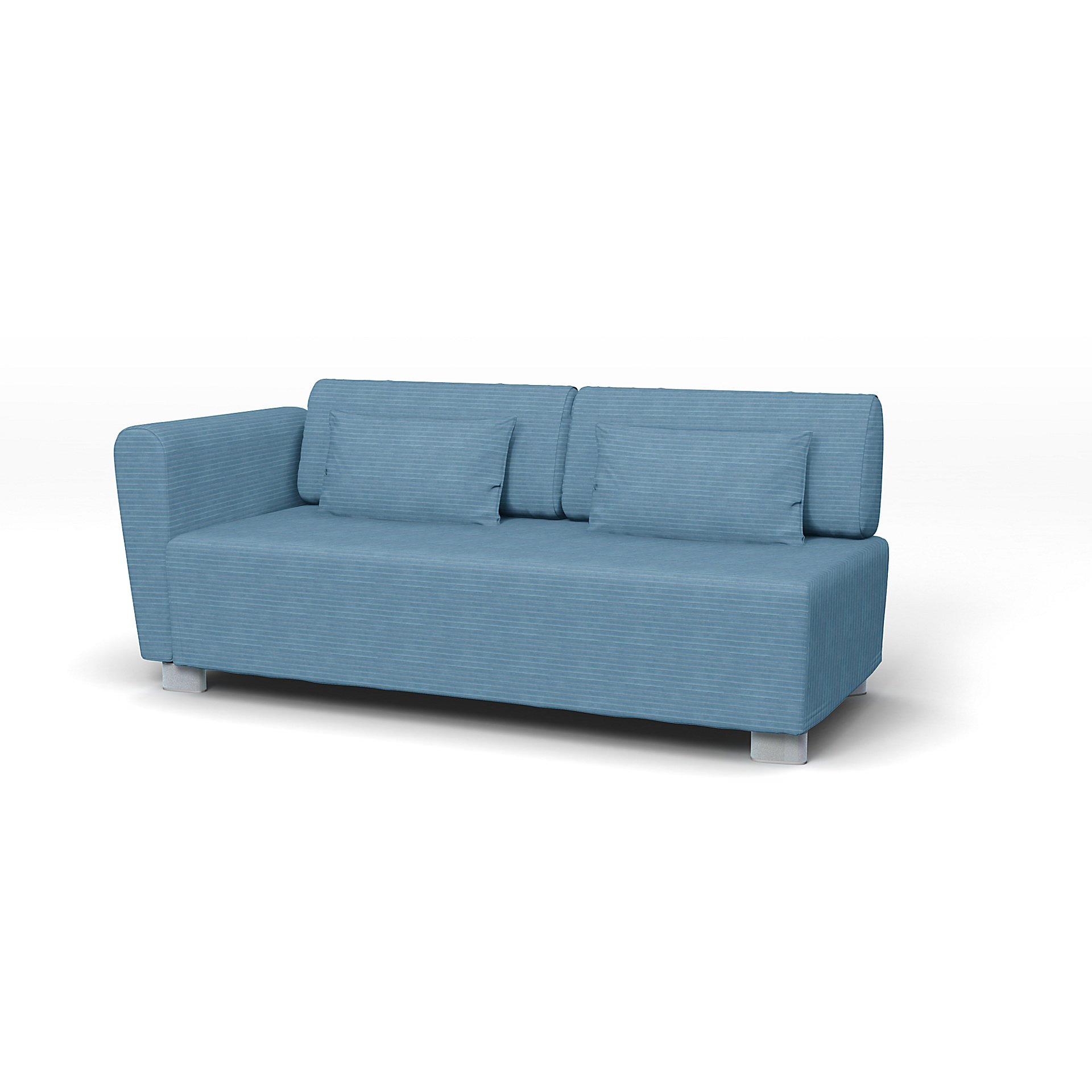 IKEA - Mysinge 2 Seater Sofa with Armrest Cover, Sky Blue, Corduroy - Bemz