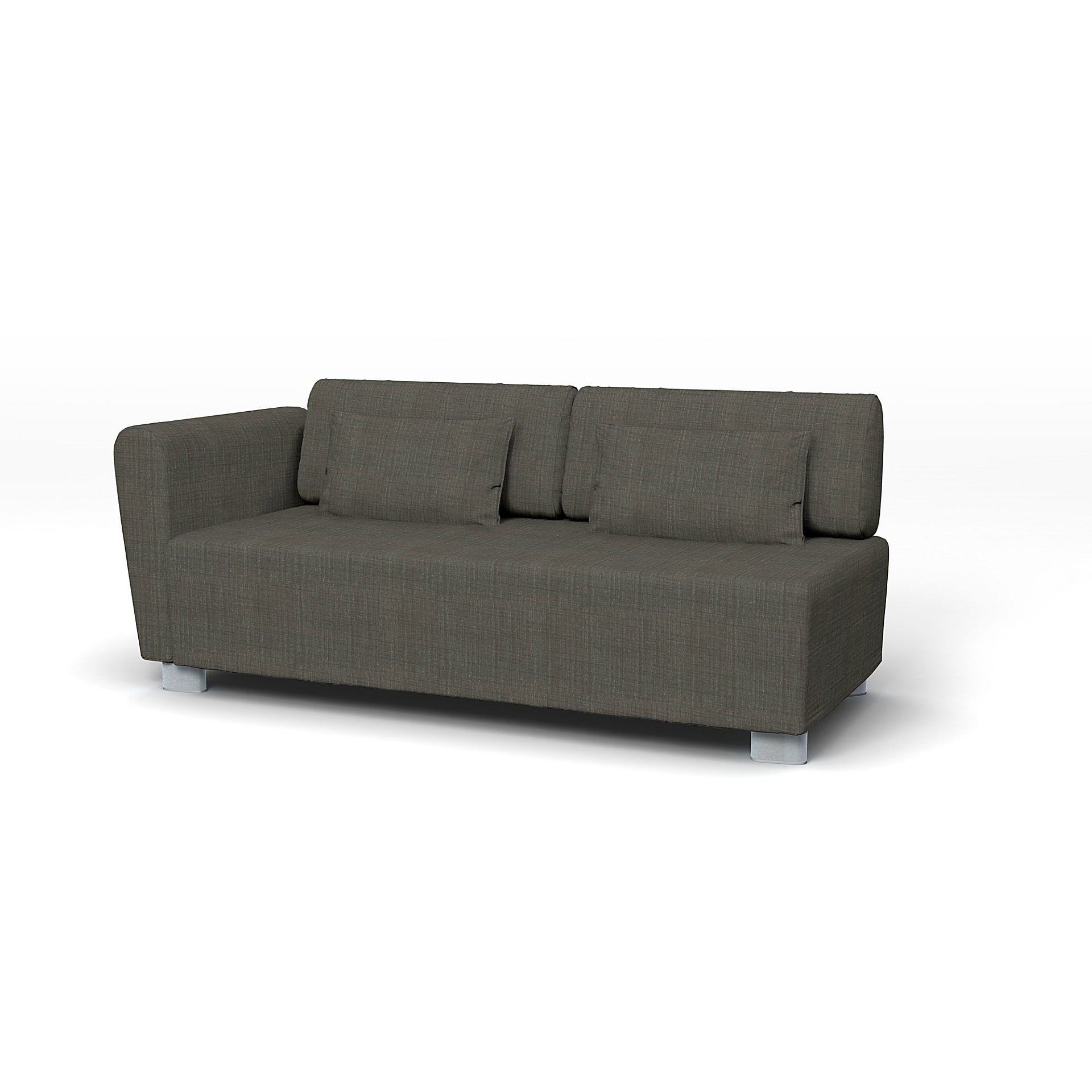 IKEA - Mysinge 2 Seater Sofa with Armrest Cover, Mole Brown, Bouclé & Texture - Bemz