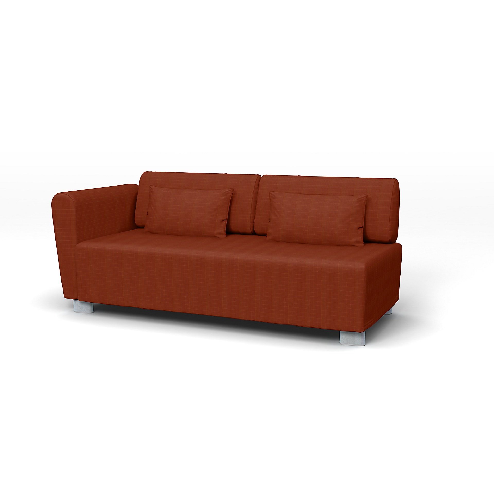 IKEA - Mysinge 2 Seater Sofa with Armrest Cover, Burnt Sienna, Velvet - Bemz