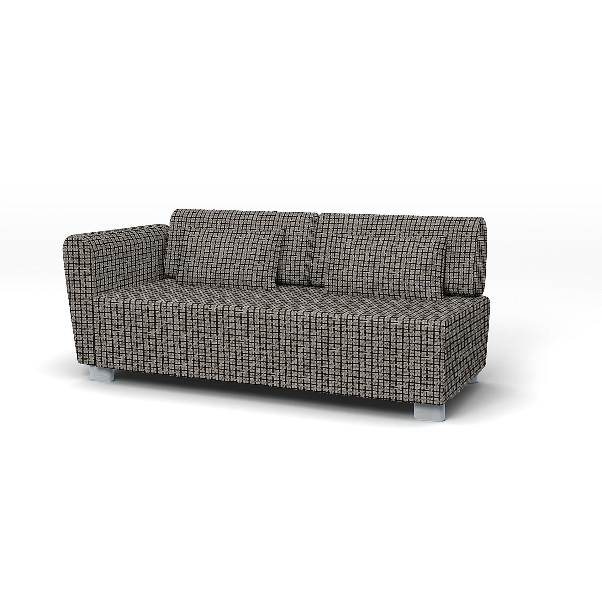 IKEA - Mysinge 2 Seater Sofa with Armrest Cover, Chocolate, Velvet - Bemz