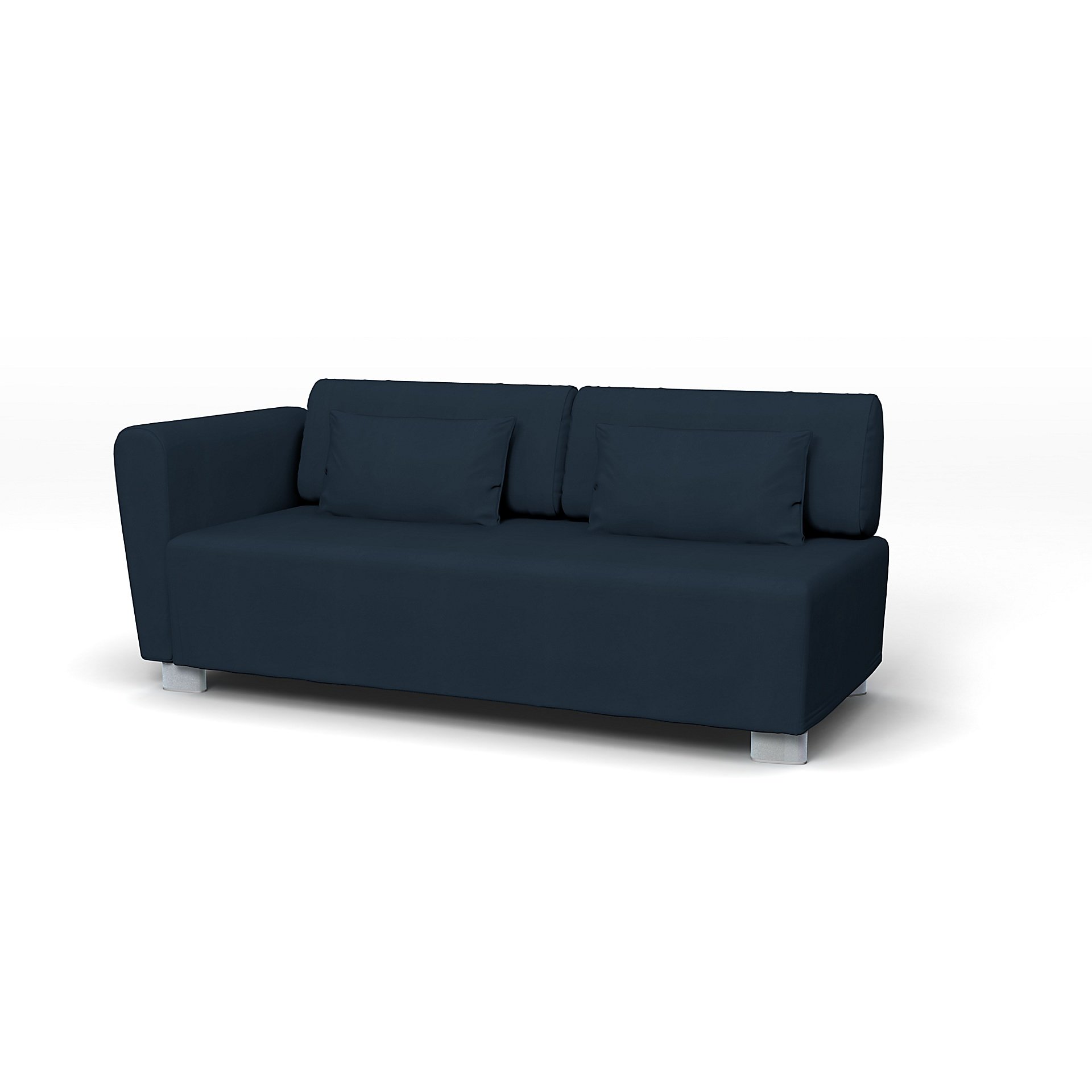 IKEA - Mysinge 2 Seater Sofa with Armrest Cover, Navy Blue, Cotton - Bemz