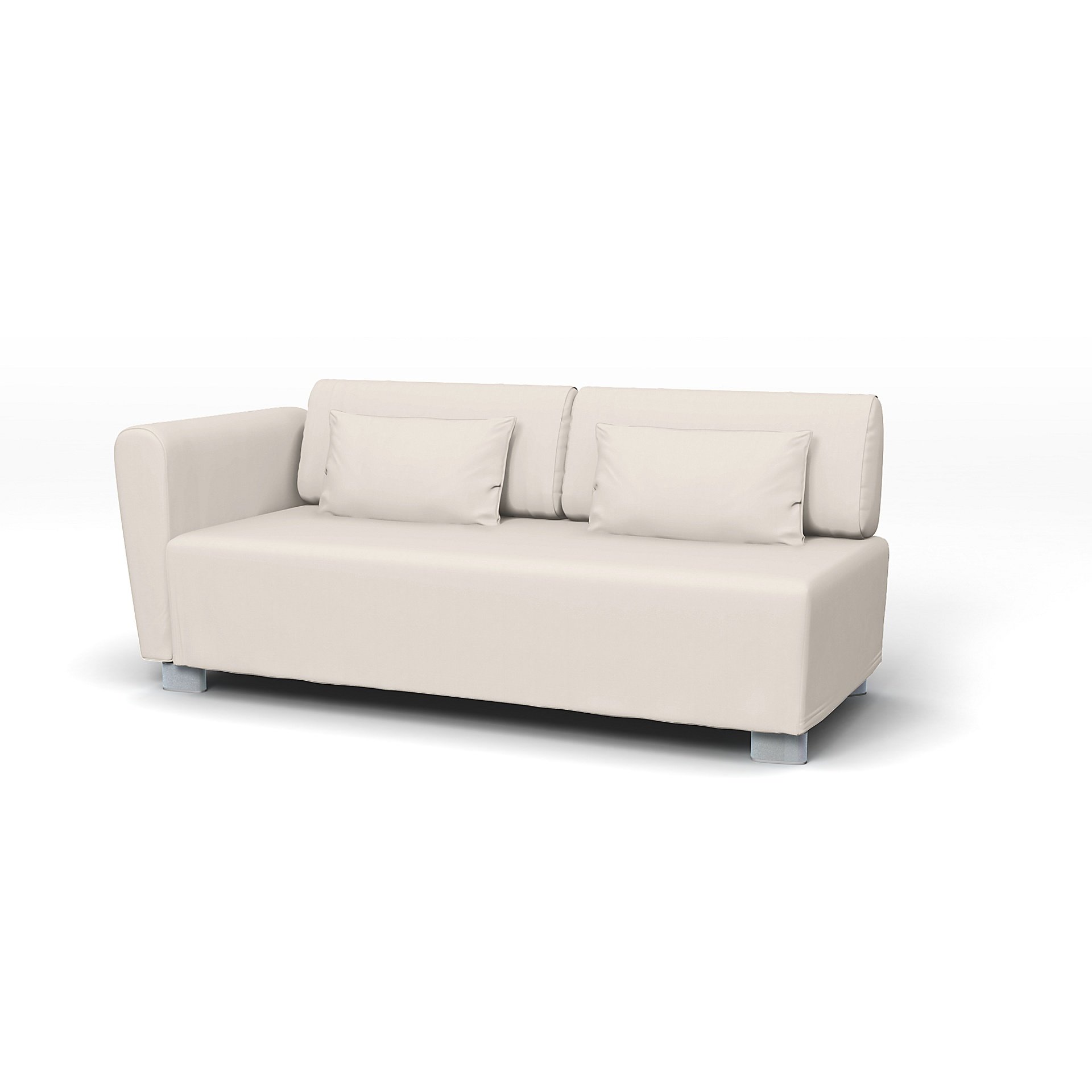 IKEA - Mysinge 2 Seater Sofa with Armrest Cover, Soft White, Cotton - Bemz