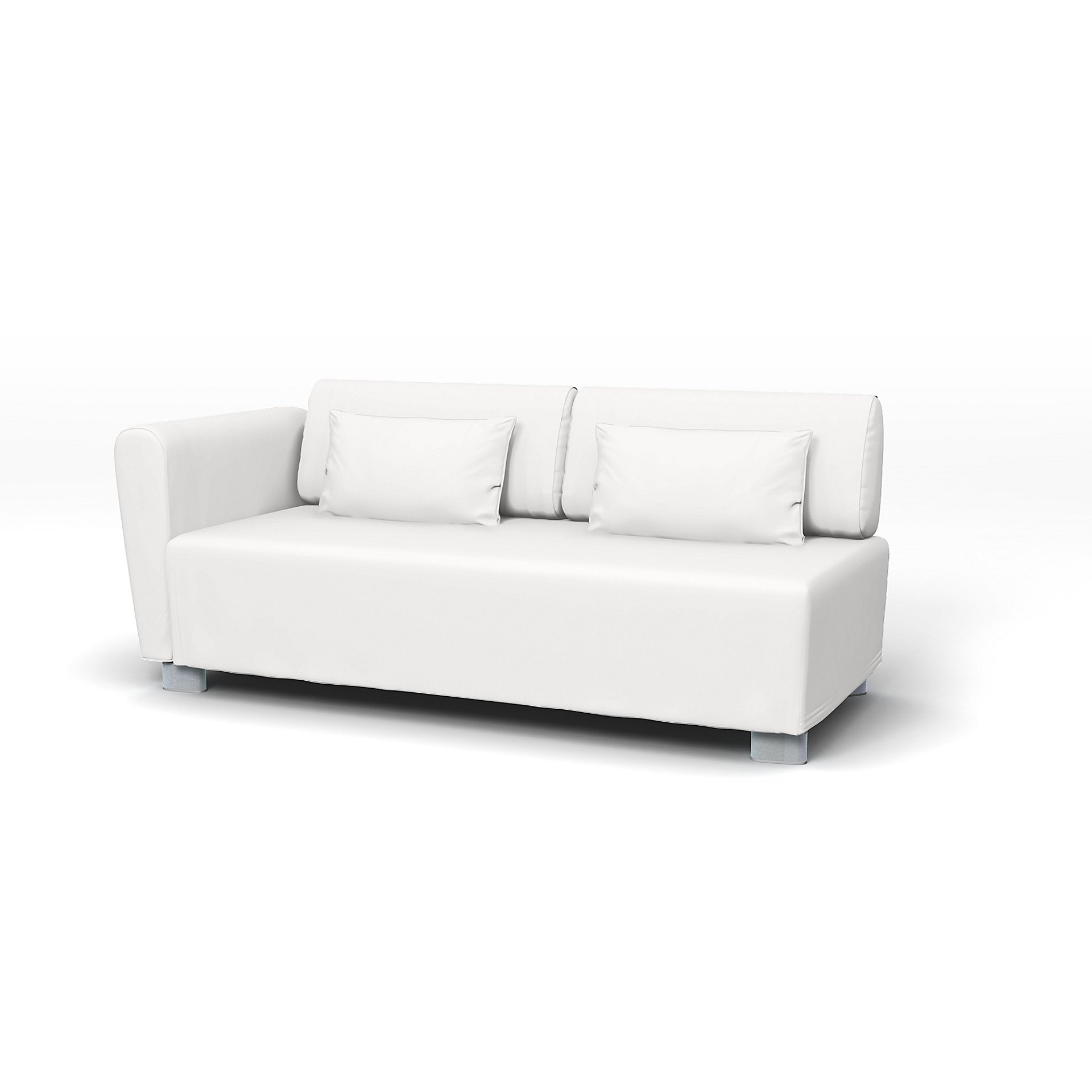 IKEA - Mysinge 2 Seater Sofa with Armrest Cover, Absolute White, Cotton - Bemz