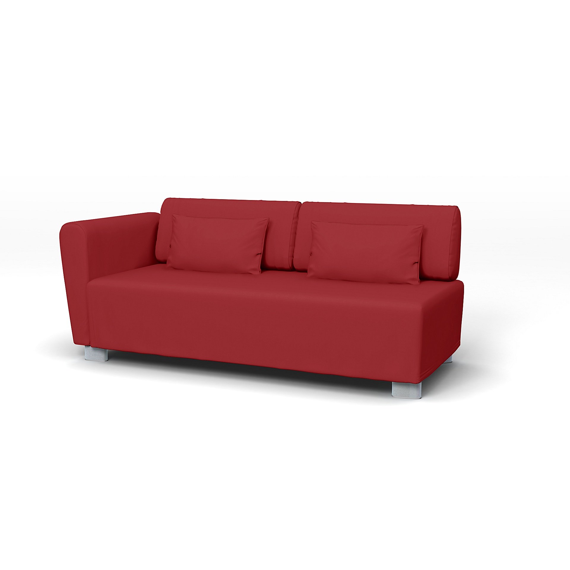IKEA - Mysinge 2 Seater Sofa with Armrest Cover, Scarlet Red, Cotton - Bemz