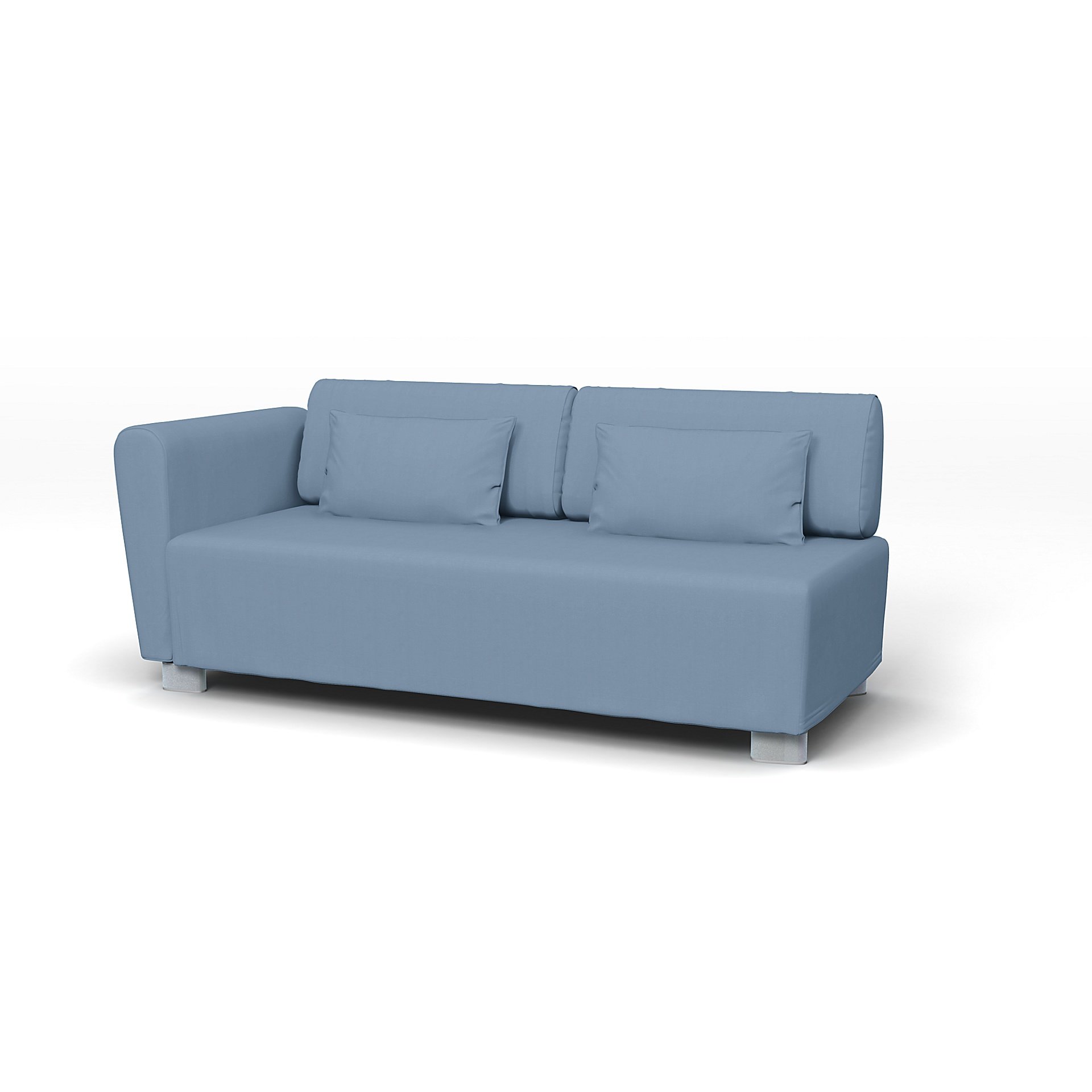 IKEA - Mysinge 2 Seater Sofa with Armrest Cover, Dusty Blue, Cotton - Bemz