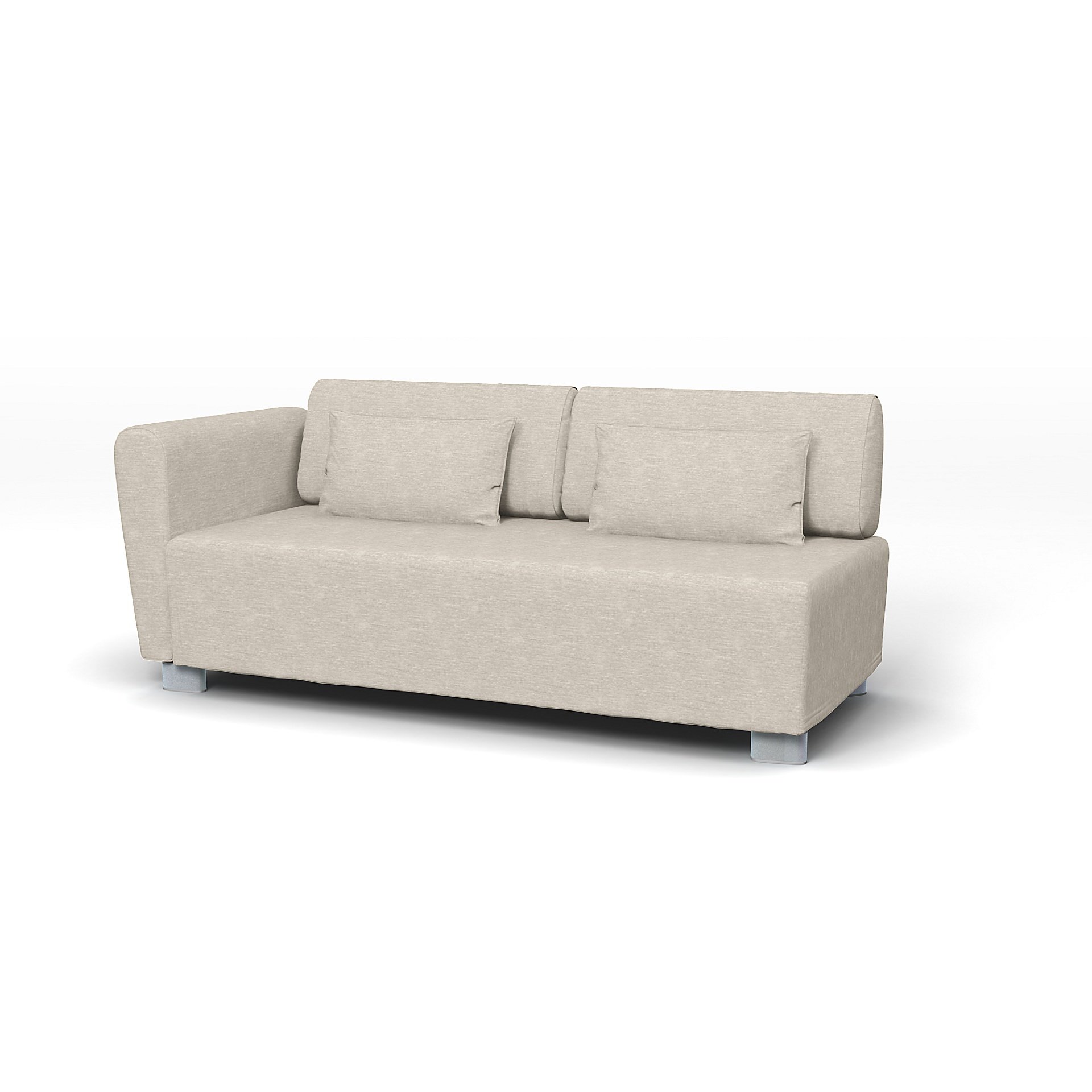 IKEA - Mysinge 2 Seater Sofa with Armrest Cover, Natural White, Velvet - Bemz