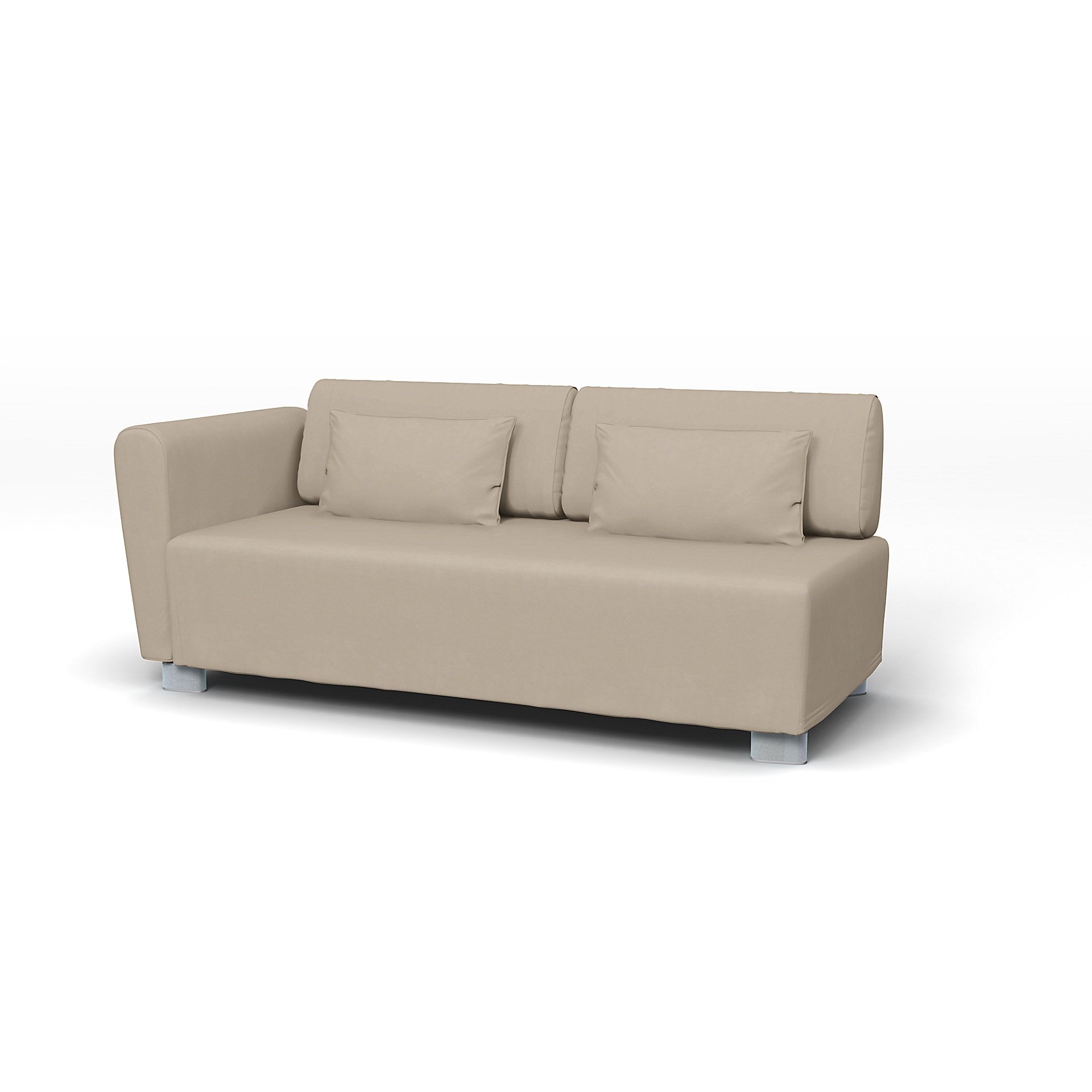 IKEA - Mysinge 2 Seater Sofa with Armrest Cover, Feather, Velvet - Bemz