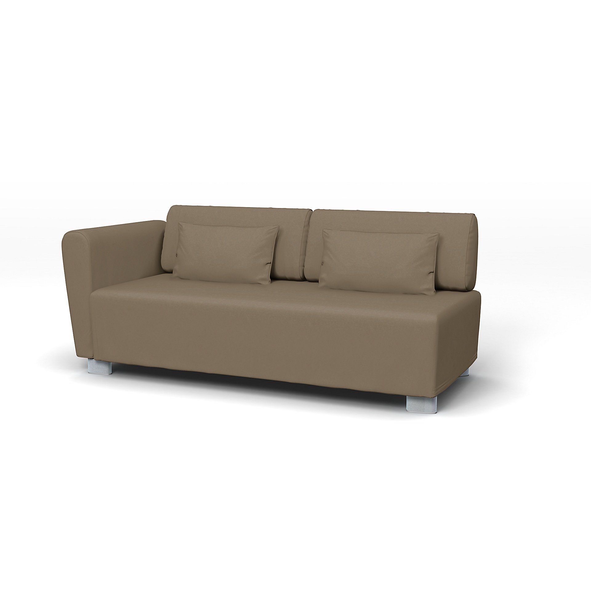 IKEA - Mysinge 2 Seater Sofa with Armrest Cover, Taupe, Velvet - Bemz
