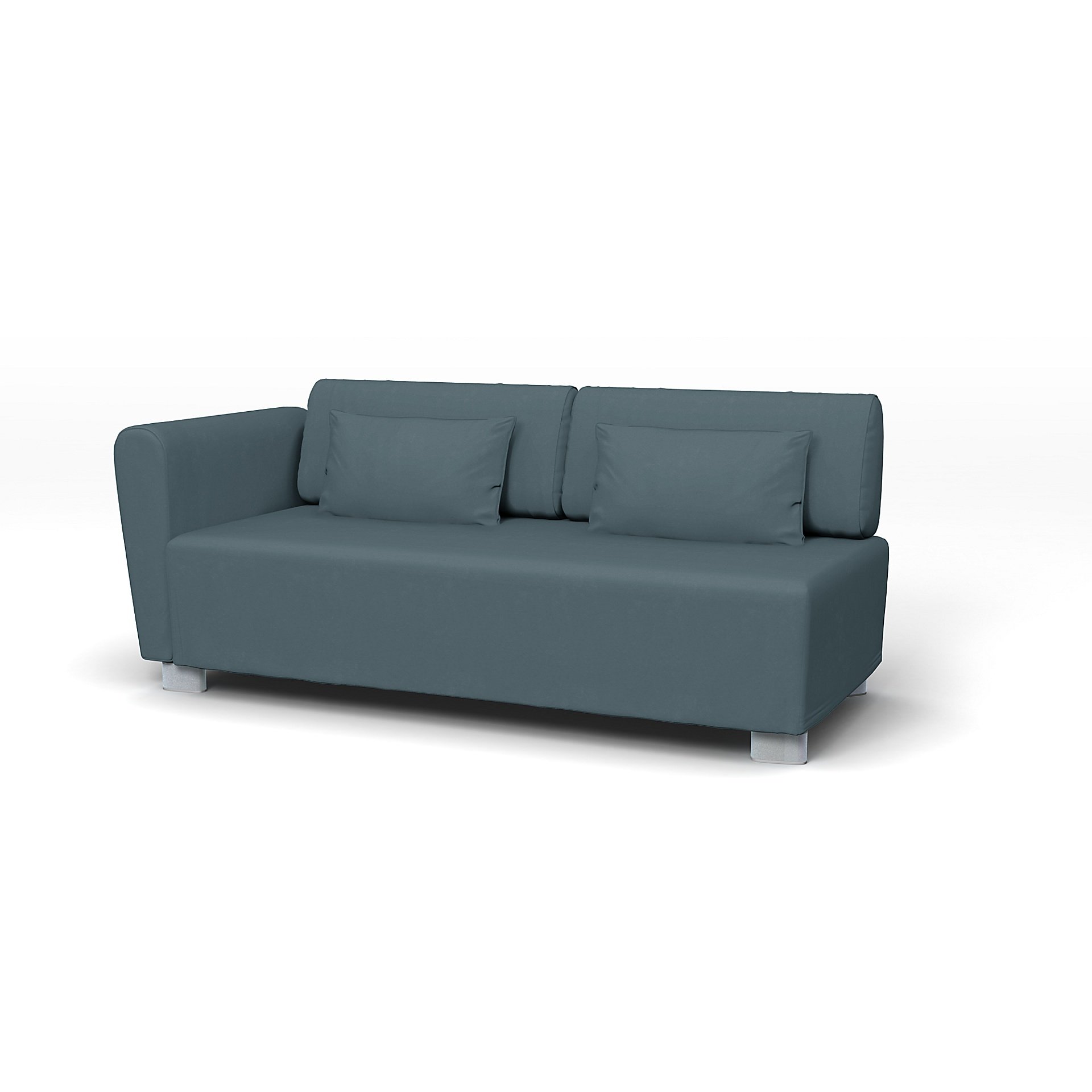 IKEA - Mysinge 2 Seater Sofa with Armrest Cover, Duck Egg, Velvet - Bemz