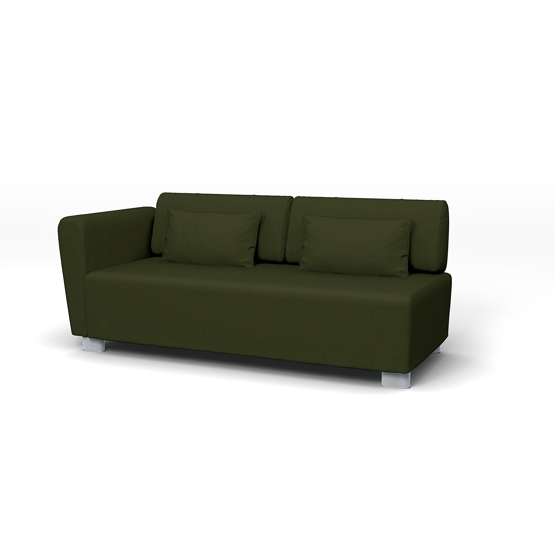 IKEA - Mysinge 2 Seater Sofa with Armrest Cover, Moss, Velvet - Bemz