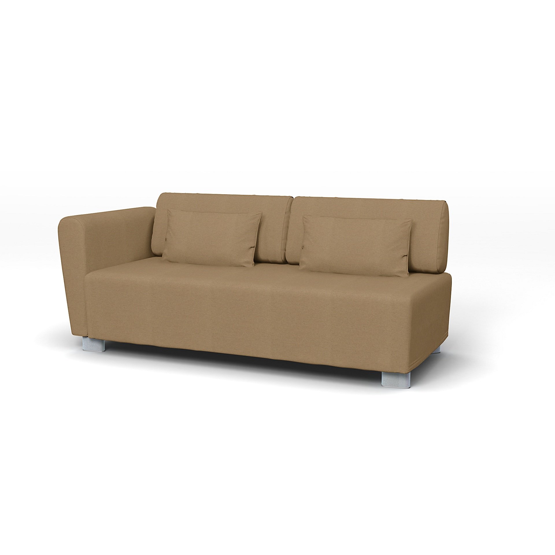 IKEA - Mysinge 2 Seater Sofa with Armrest Cover, Sand, Wool - Bemz