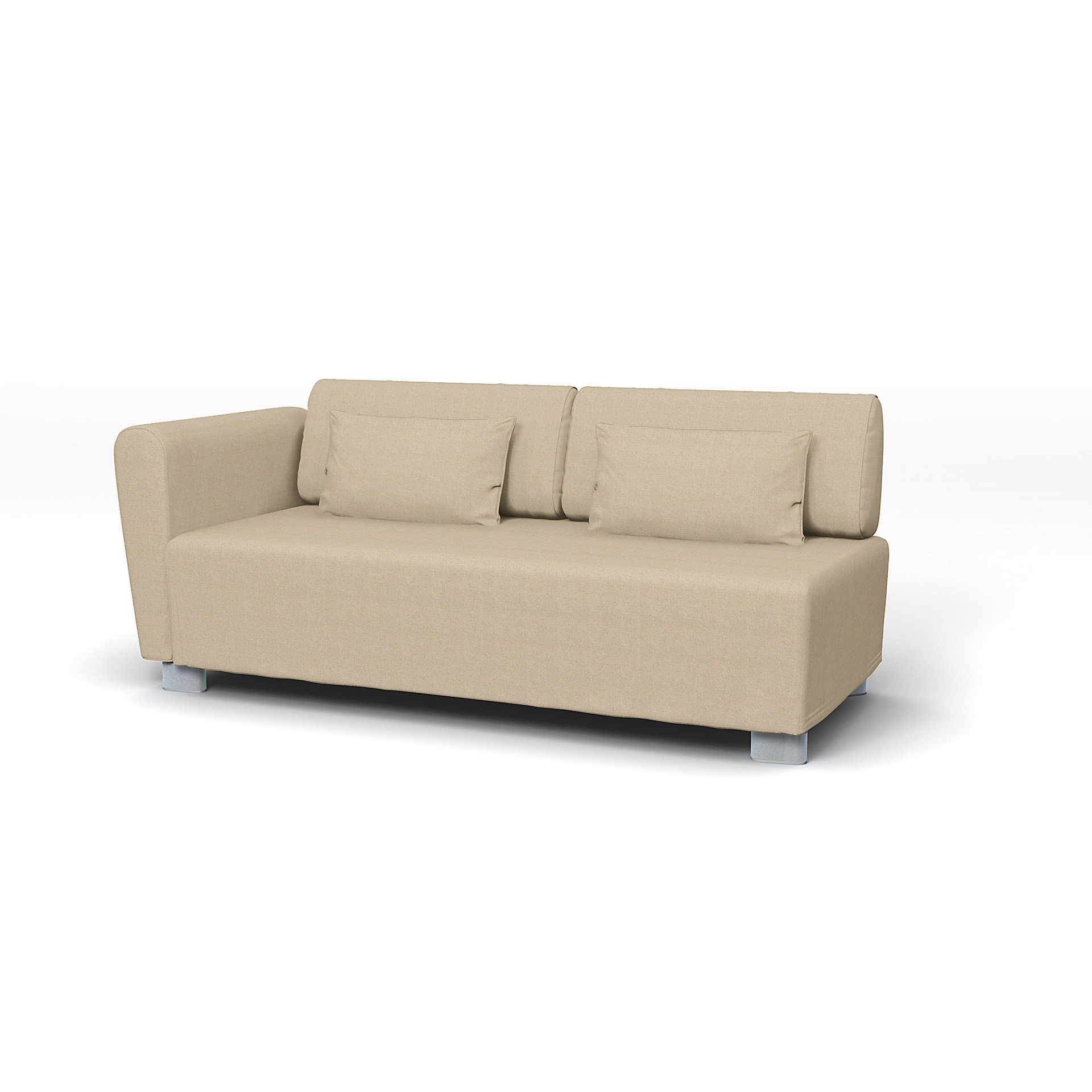 IKEA - Mysinge 2 Seater Sofa with Armrest Cover, Unbleached, Linen - Bemz