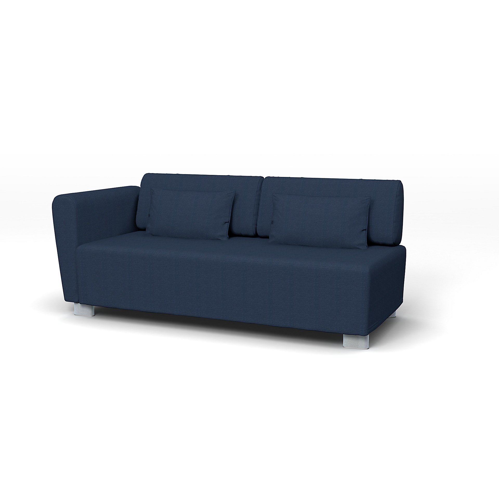 IKEA - Mysinge 2 Seater Sofa with Armrest Cover, Navy Blue, Linen - Bemz