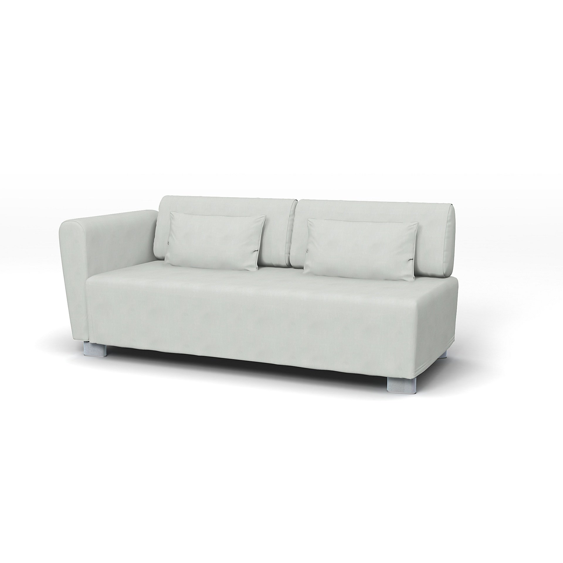 IKEA - Mysinge 2 Seater Sofa with Armrest Cover, Silver Grey, Linen - Bemz