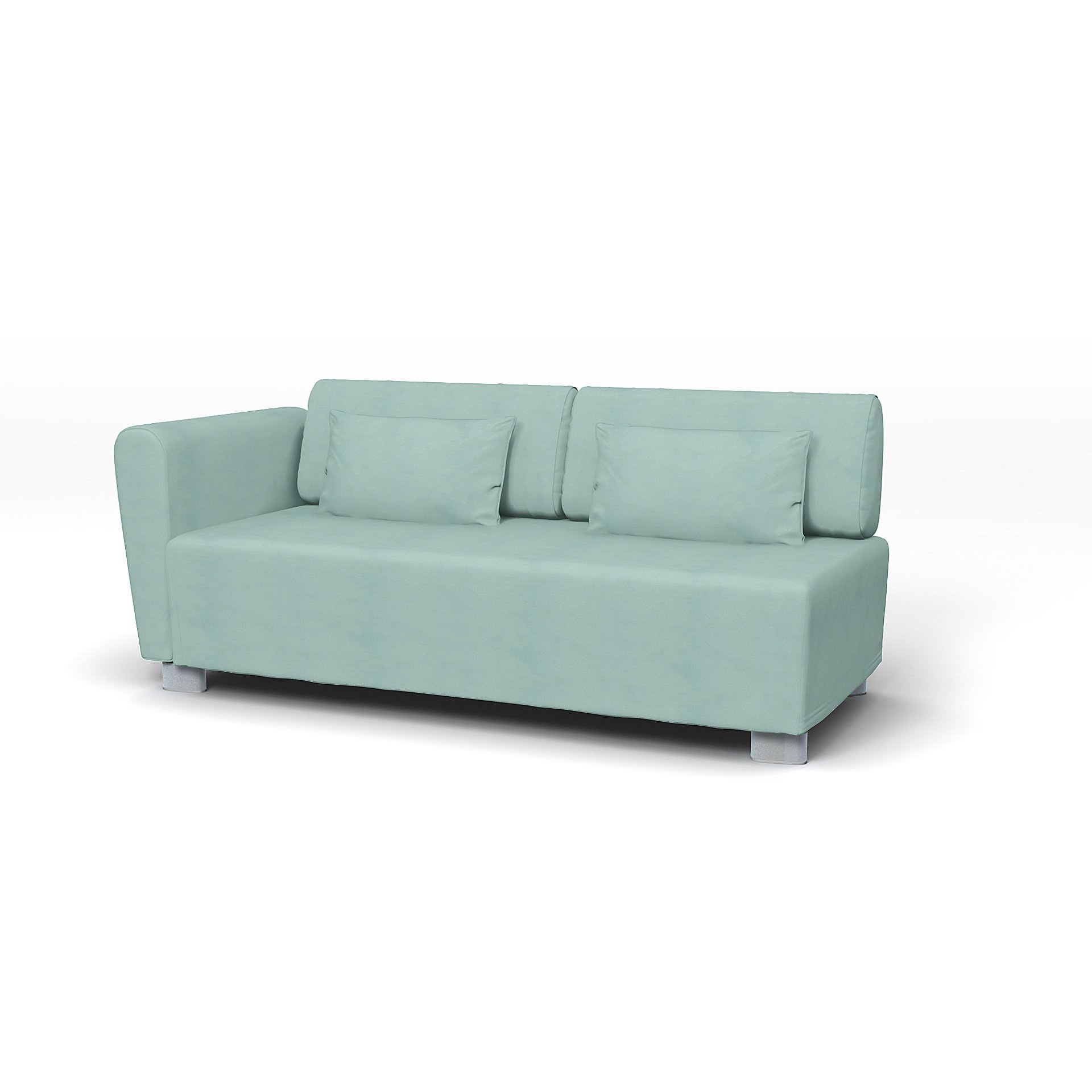 IKEA - Mysinge 2 Seater Sofa with Armrest Cover, Mineral Blue, Linen - Bemz