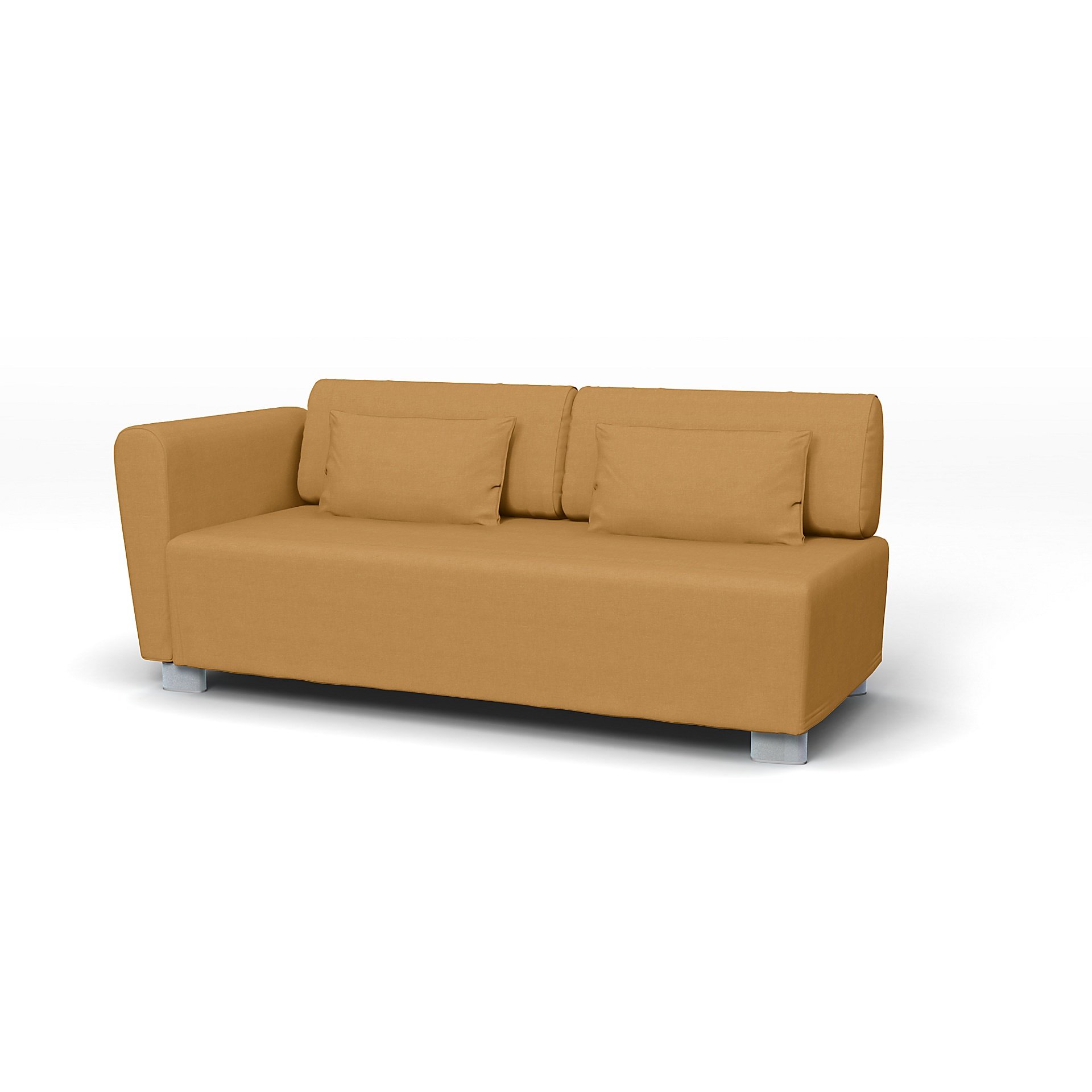 IKEA - Mysinge 2 Seater Sofa with Armrest Cover, Mustard, Linen - Bemz