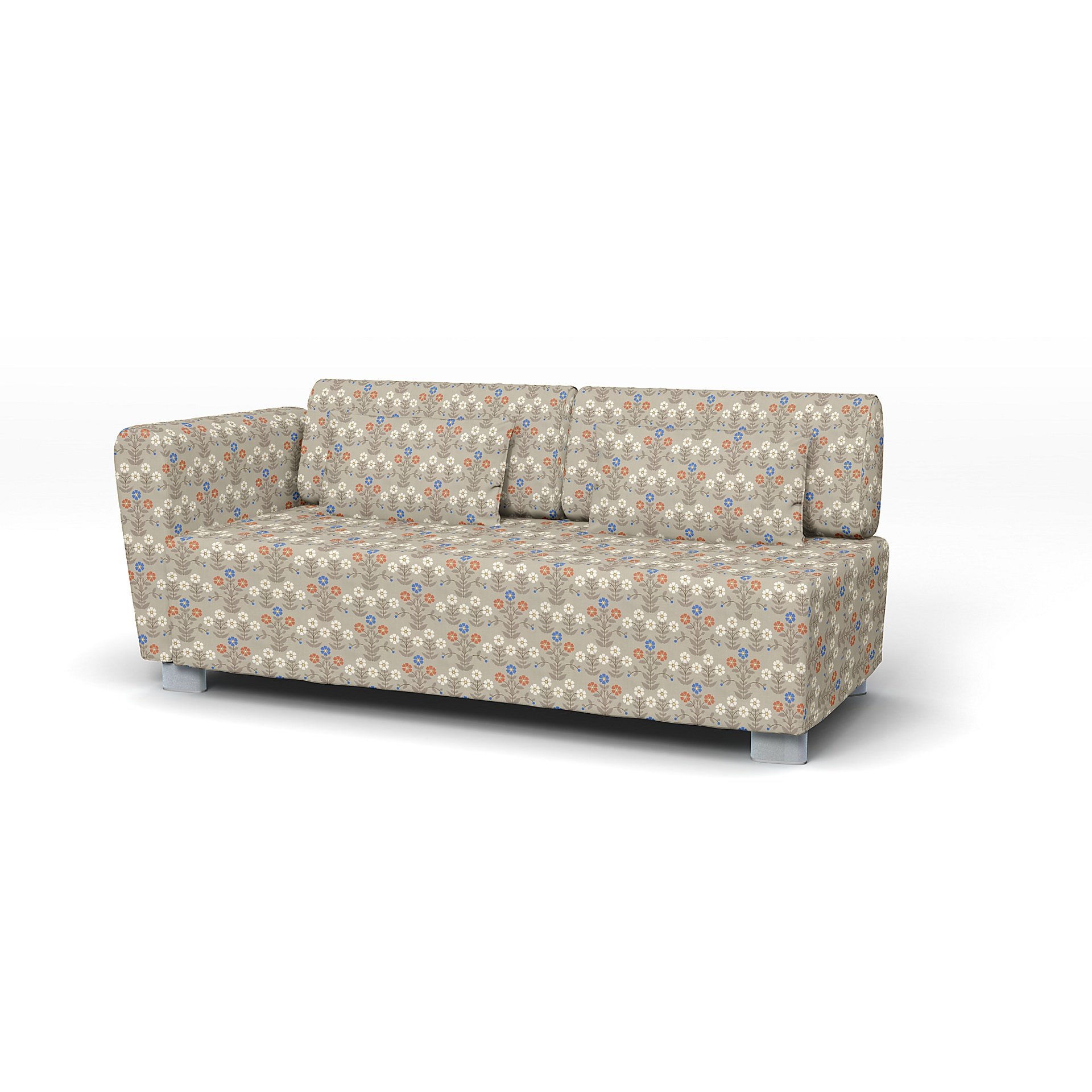 IKEA - Mysinge 2 Seater Sofa with Armrest Cover, Sippor Blue/Orange, BEMZ x BORASTAPETER COLLECTION 