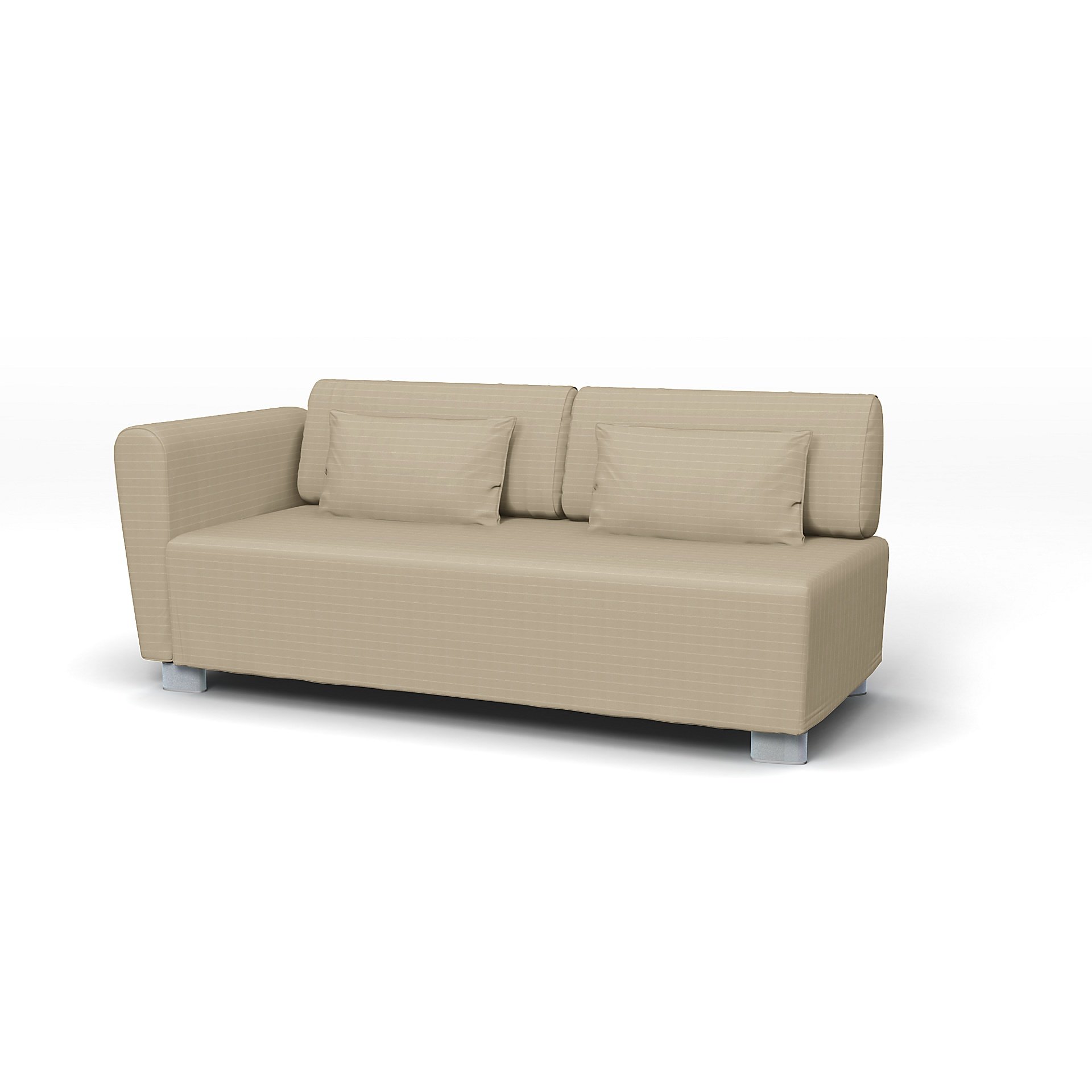 IKEA - Mysinge 2 Seater Sofa with Armrest Cover, Oyster, Velvet - Bemz