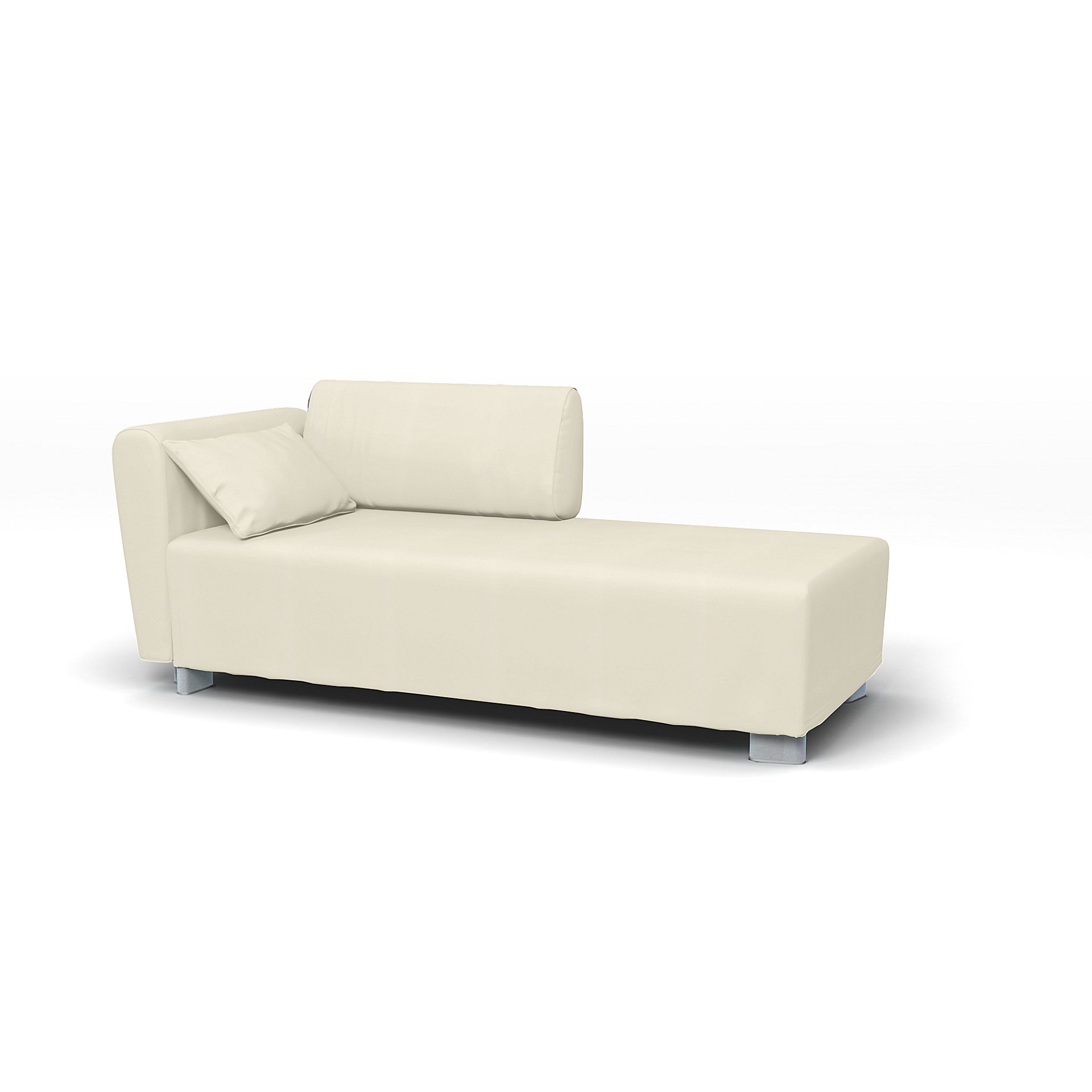 IKEA - Mysinge Chaise Longue with Armrest Cover, Tofu, Cotton - Bemz