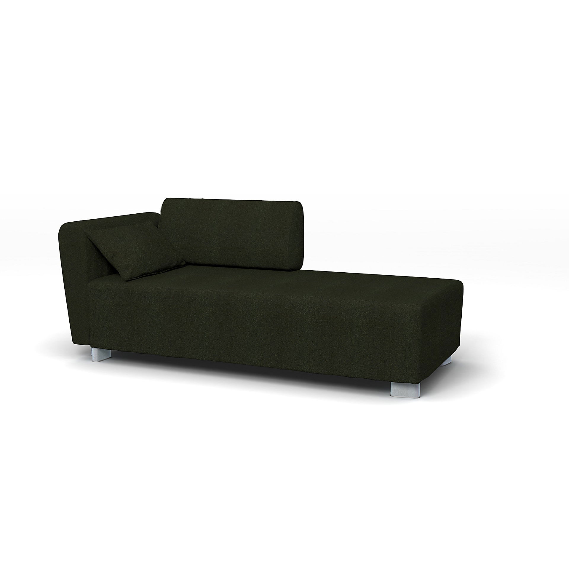 IKEA - Mysinge Chaise Longue with Armrest Cover, Dark Moss Green, BEMZ NATURE'S PALETTE COLLECTION - Bemz
