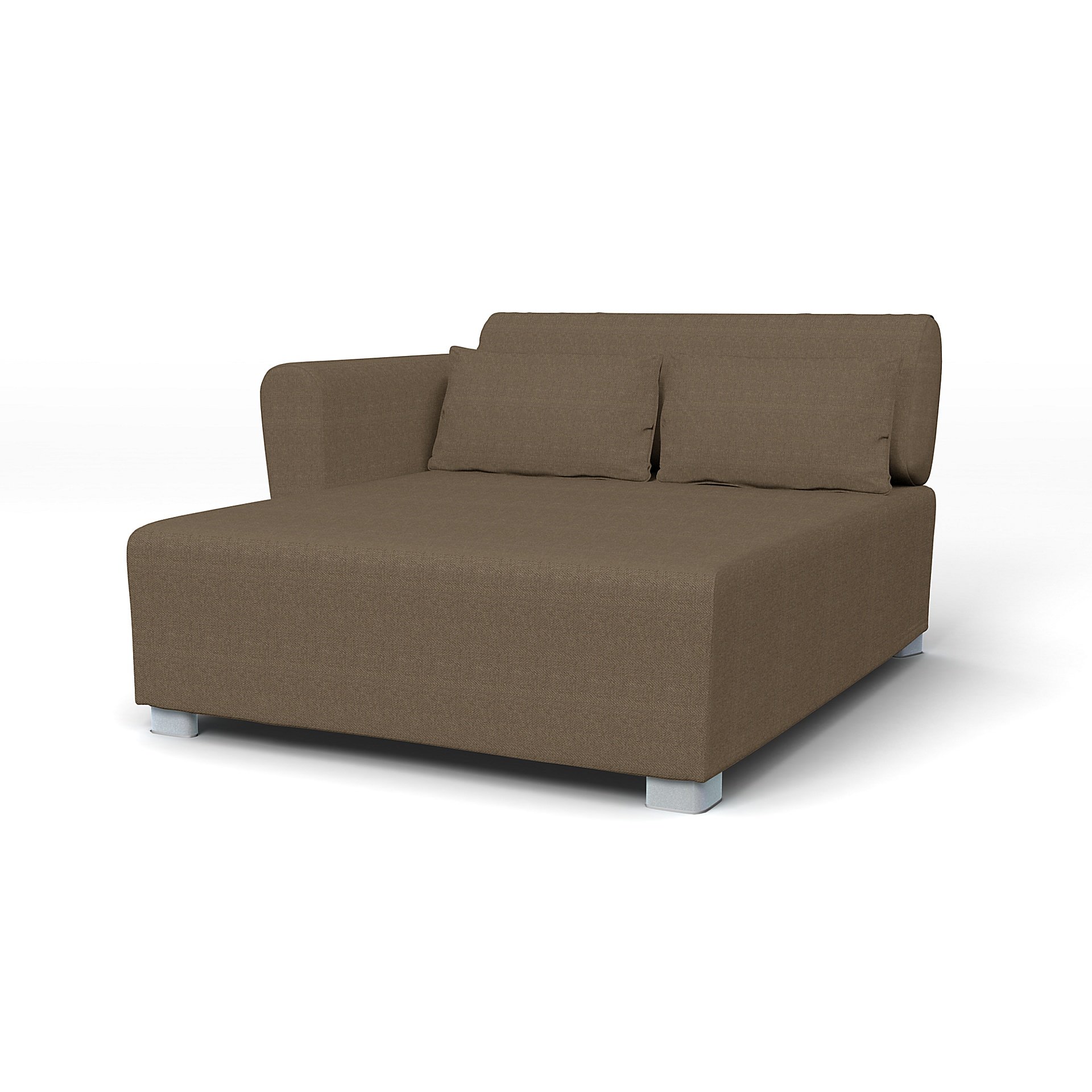 IKEA - Mysinge Seating Module Cover, Dark Taupe, Boucle & Texture - Bemz