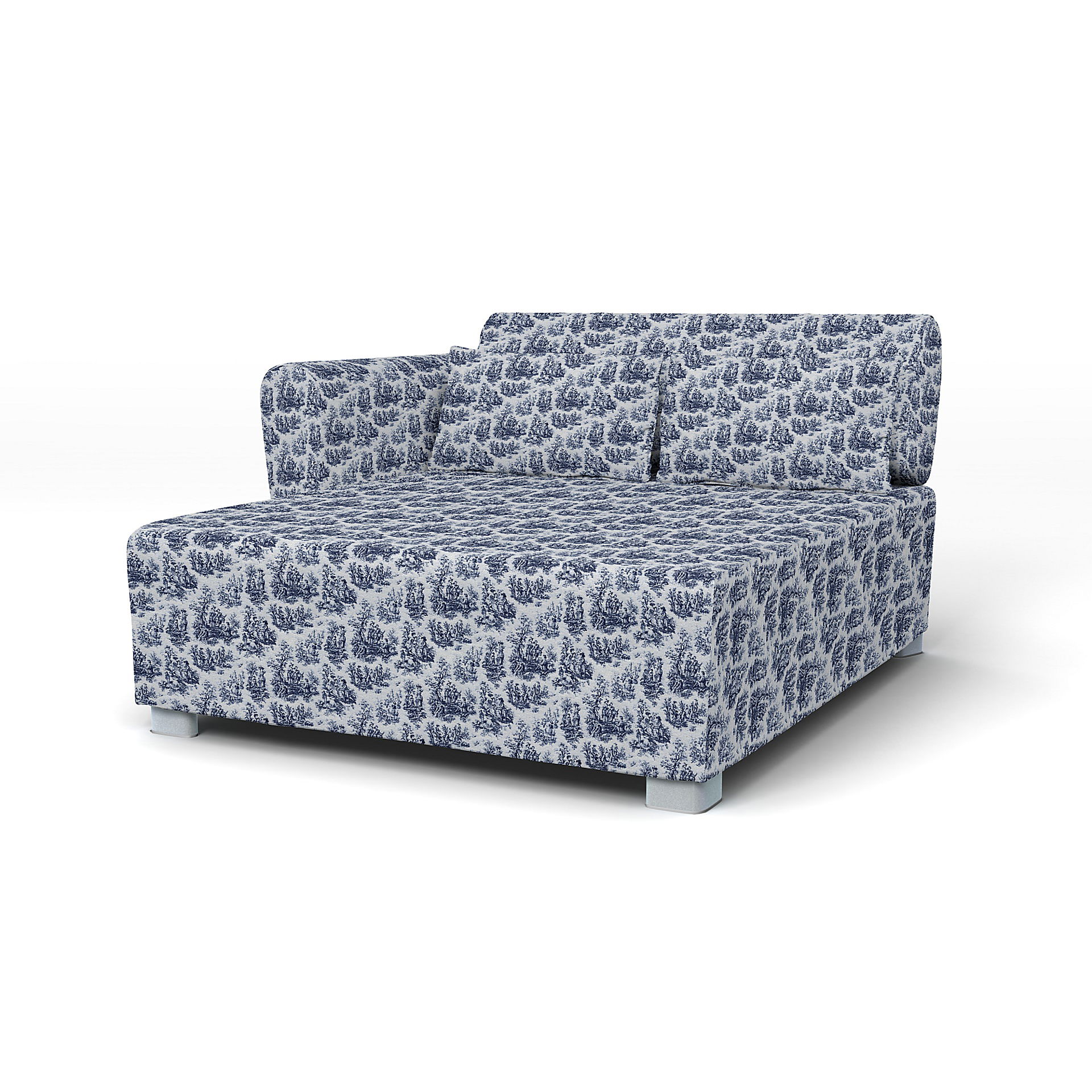 IKEA - Mysinge Seating Module Cover, Dark Blue, Bouclé & Texture - Bemz