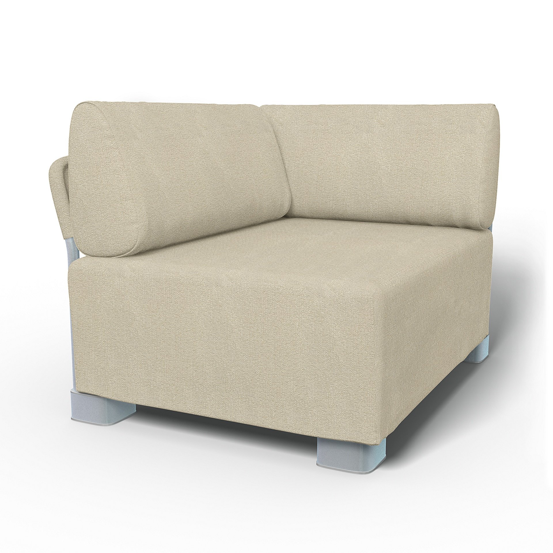IKEA - Mysinge Corner Module Sofa Cover, Cream, Boucle & Texture - Bemz