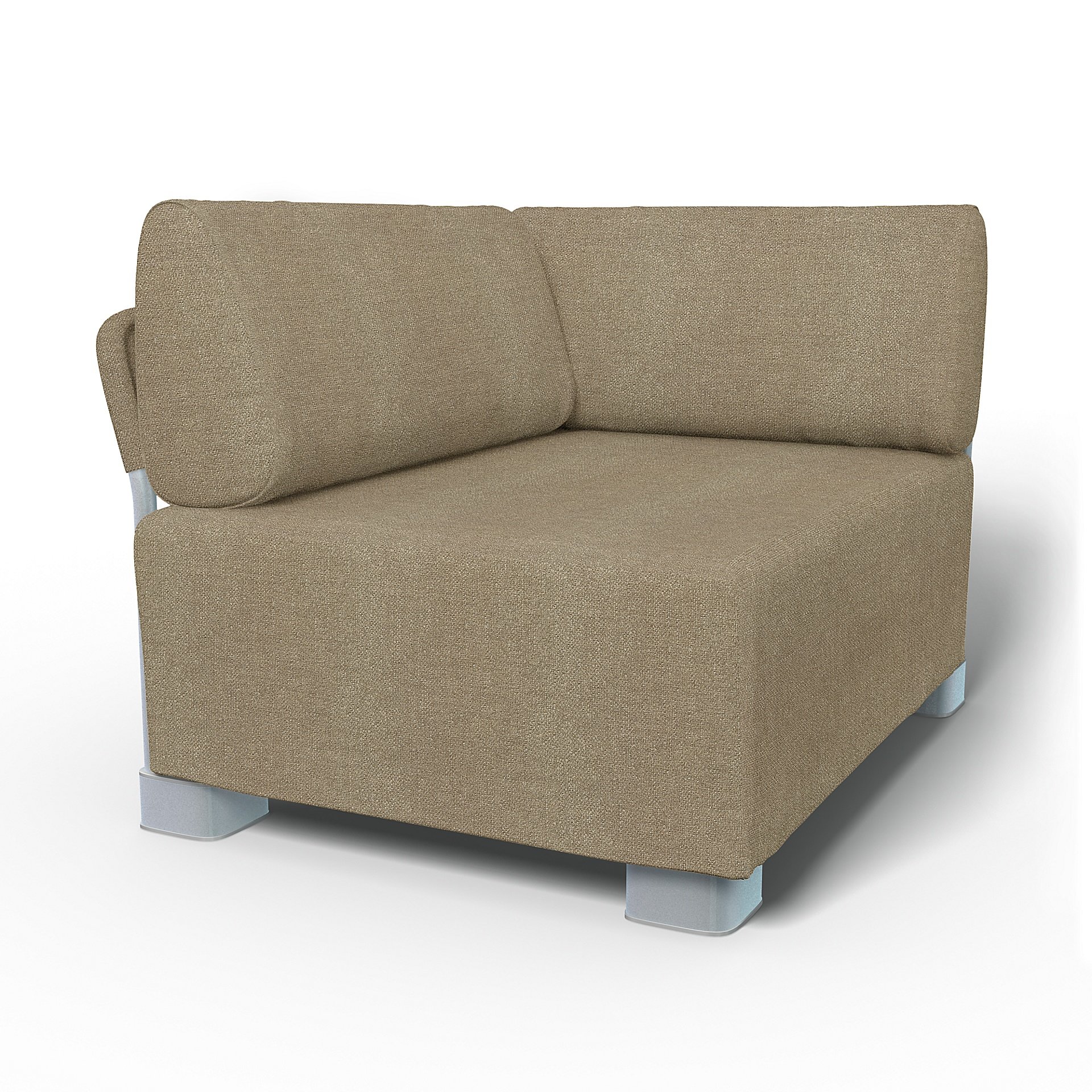 IKEA - Mysinge Corner Module Sofa Cover, Pebble, Boucle & Texture - Bemz
