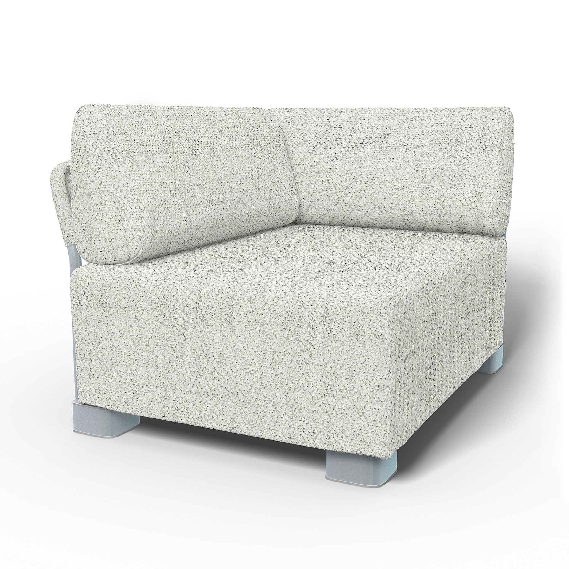 IKEA - Mysinge Corner Module Sofa Cover, Ivory, Boucle & Texture - Bemz