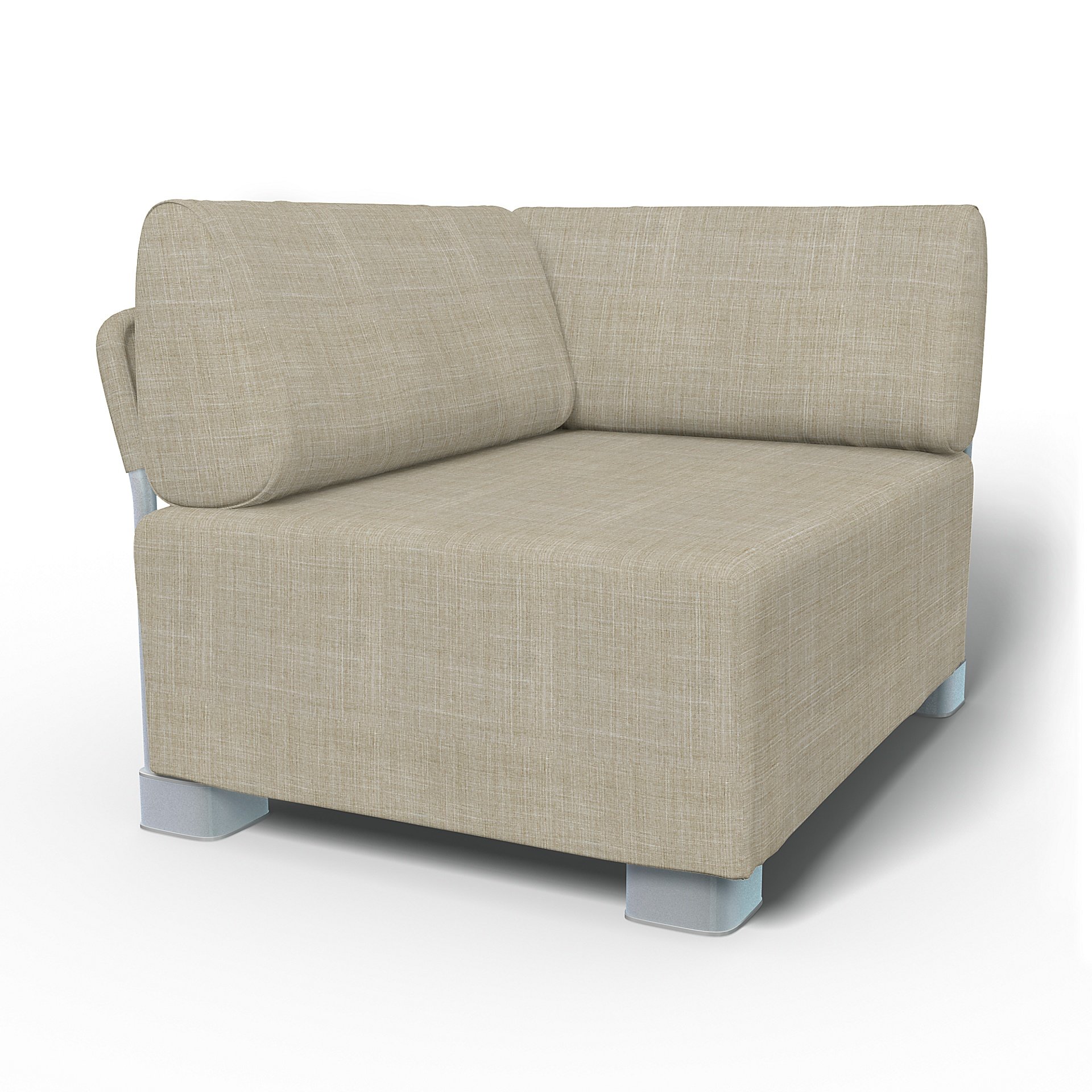 IKEA - Mysinge Corner Module Sofa Cover, Sand Beige, Boucle & Texture - Bemz