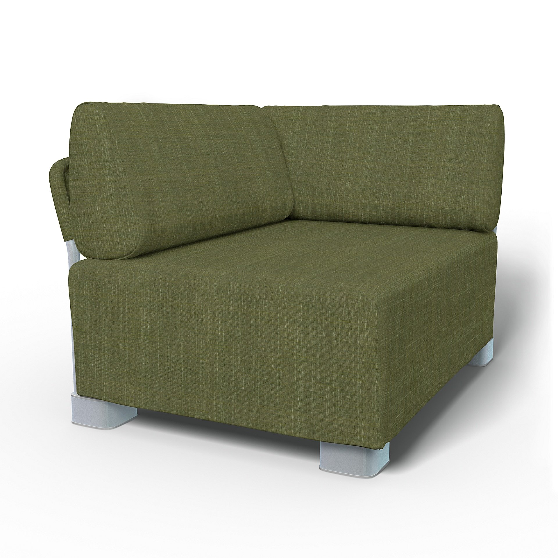 IKEA - Mysinge Corner Module Sofa Cover, Moss Green, Boucle & Texture - Bemz
