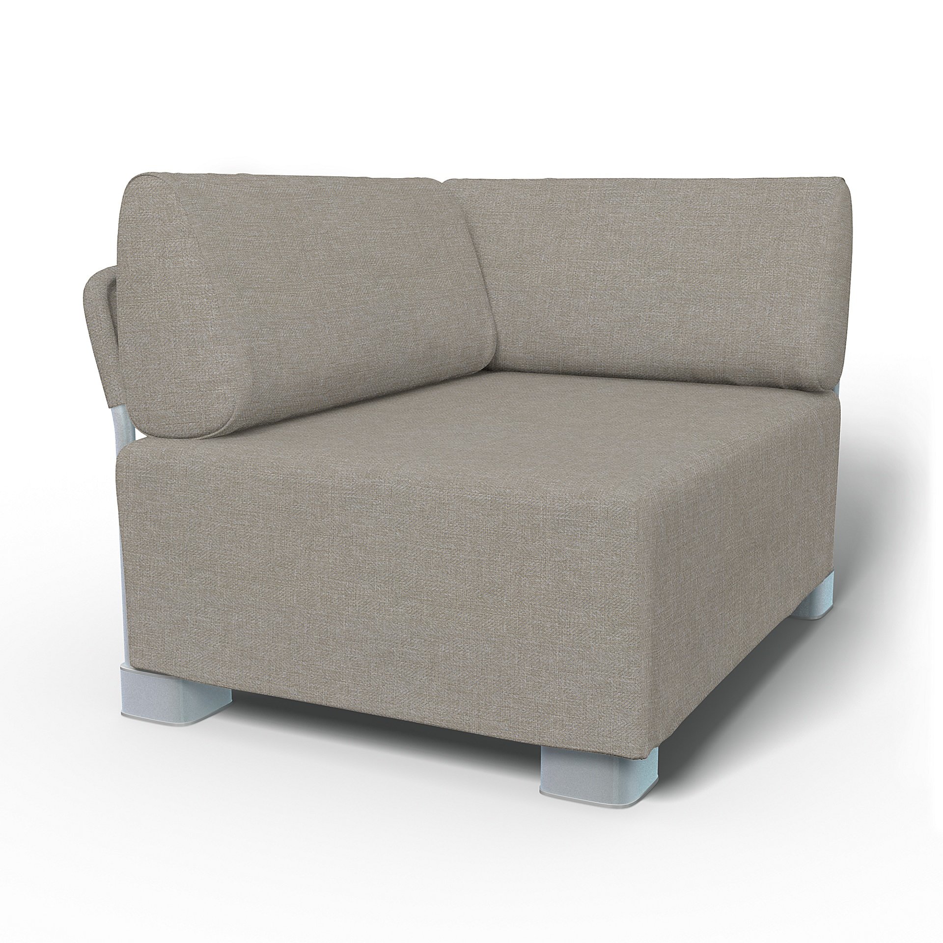 IKEA - Mysinge Corner Module Sofa Cover, Greige, Boucle & Texture - Bemz
