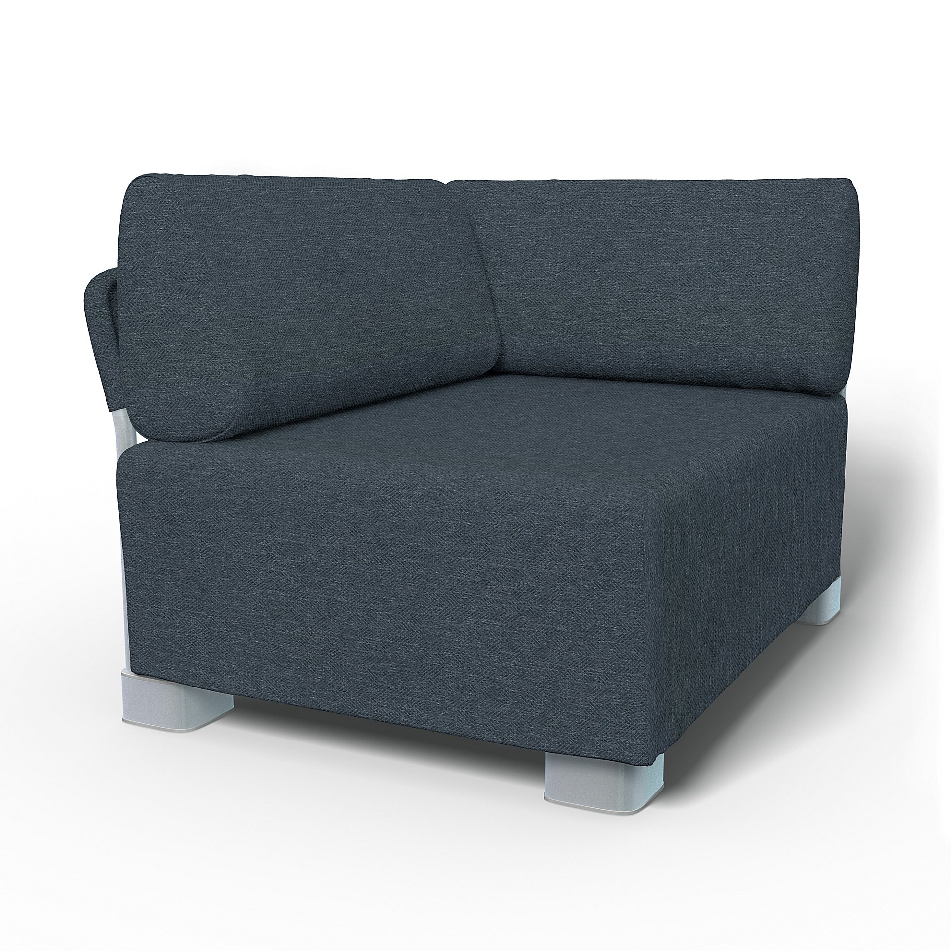 IKEA - Mysinge Corner Module Sofa Cover, Denim, Boucle & Texture - Bemz