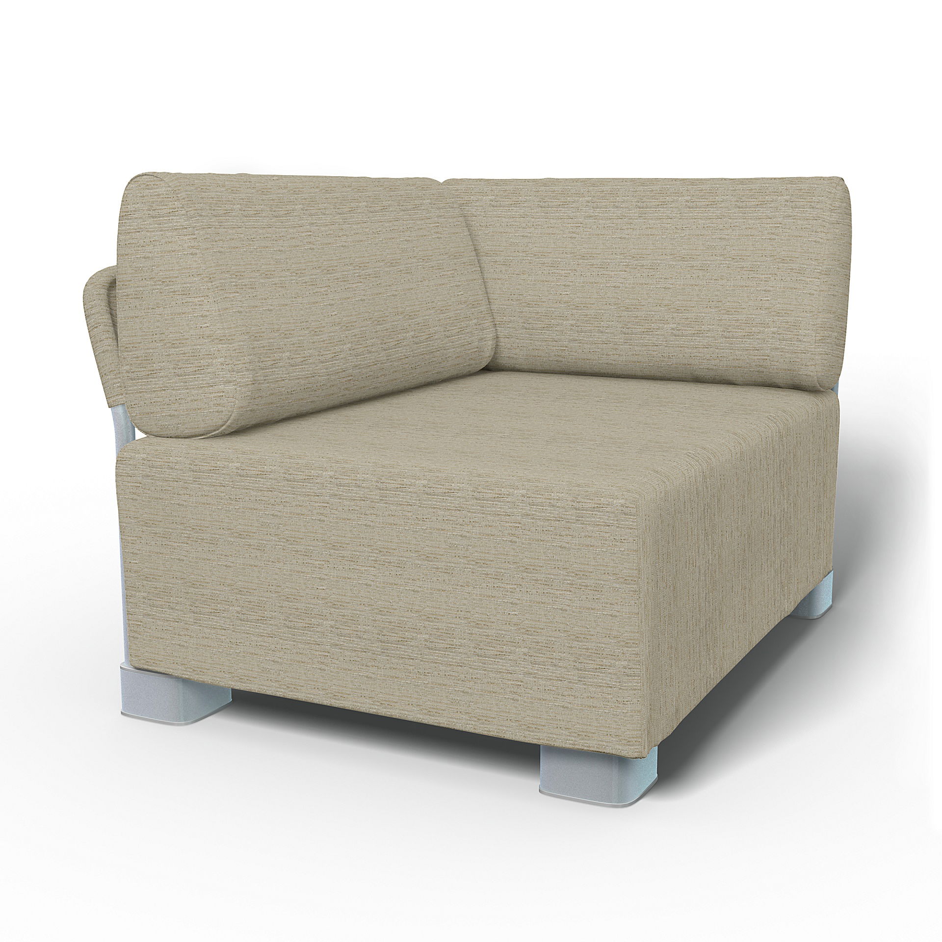 IKEA - Mysinge Corner Module Sofa Cover, Light Sand, Bouclé & Texture - Bemz