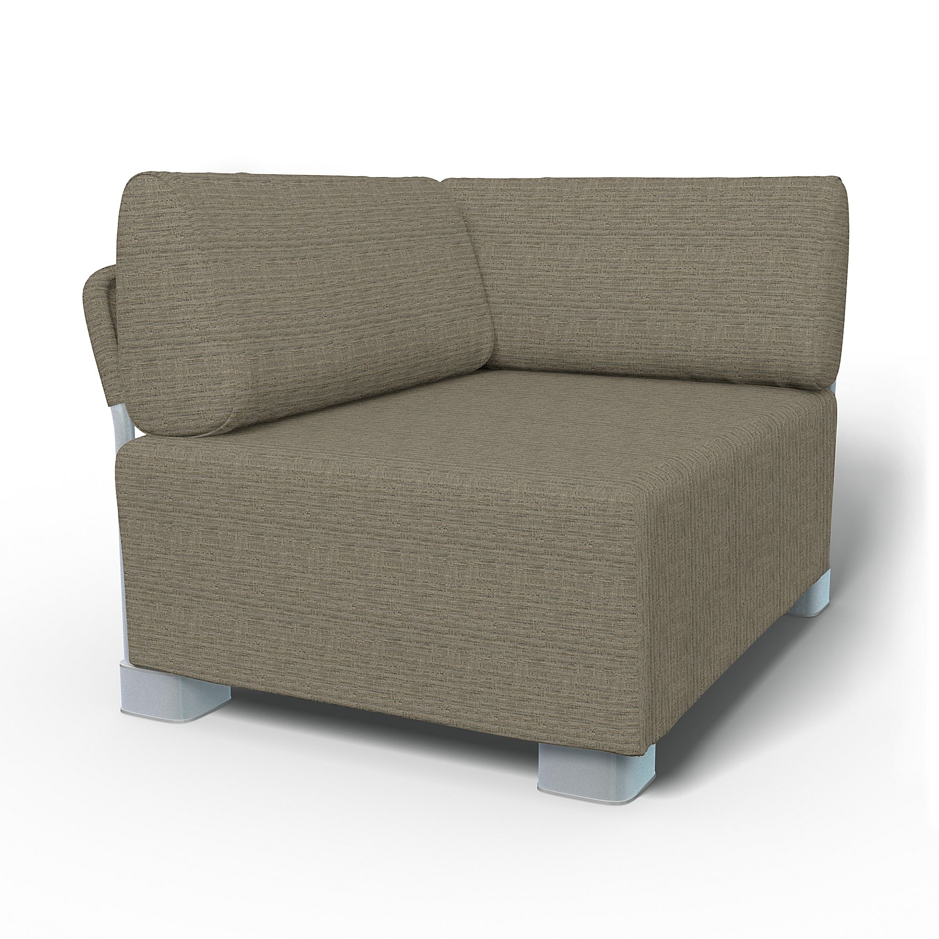 IKEA - Mysinge Corner Module Sofa Cover, Mole Brown, Boucle & Texture - Bemz