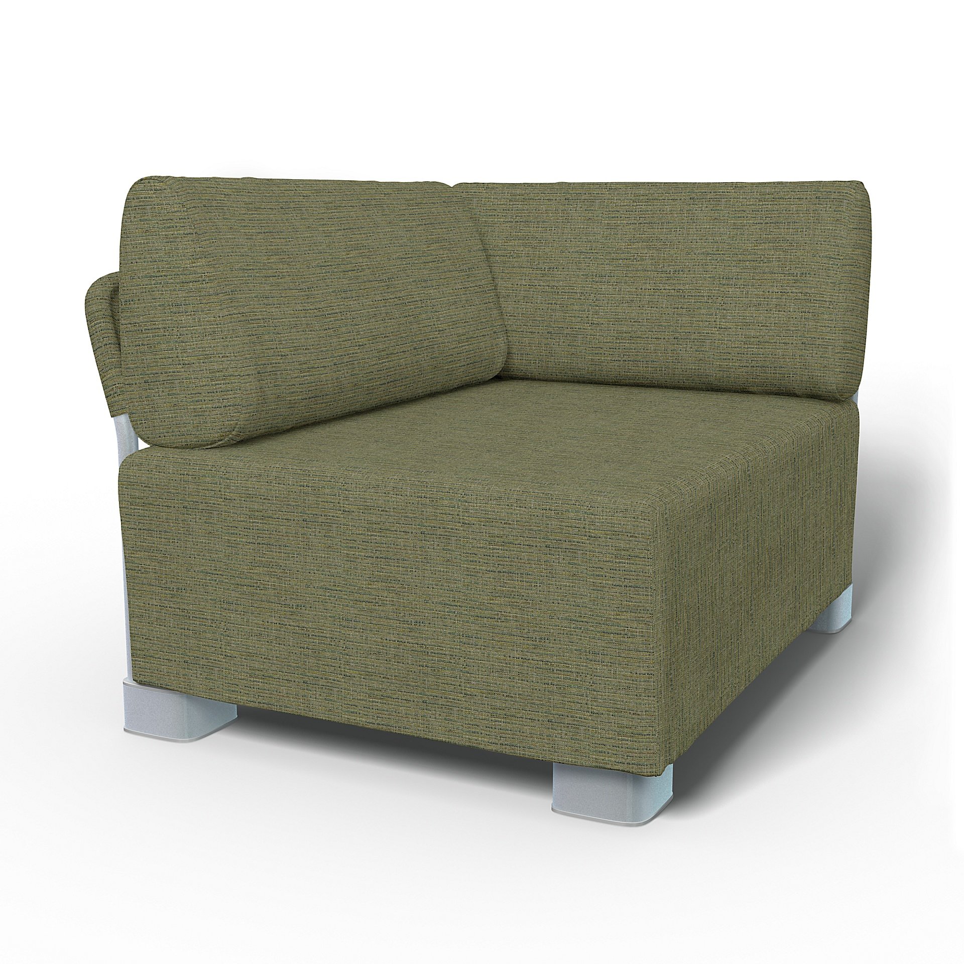 IKEA - Mysinge Corner Module Sofa Cover, Meadow Green, Boucle & Texture - Bemz
