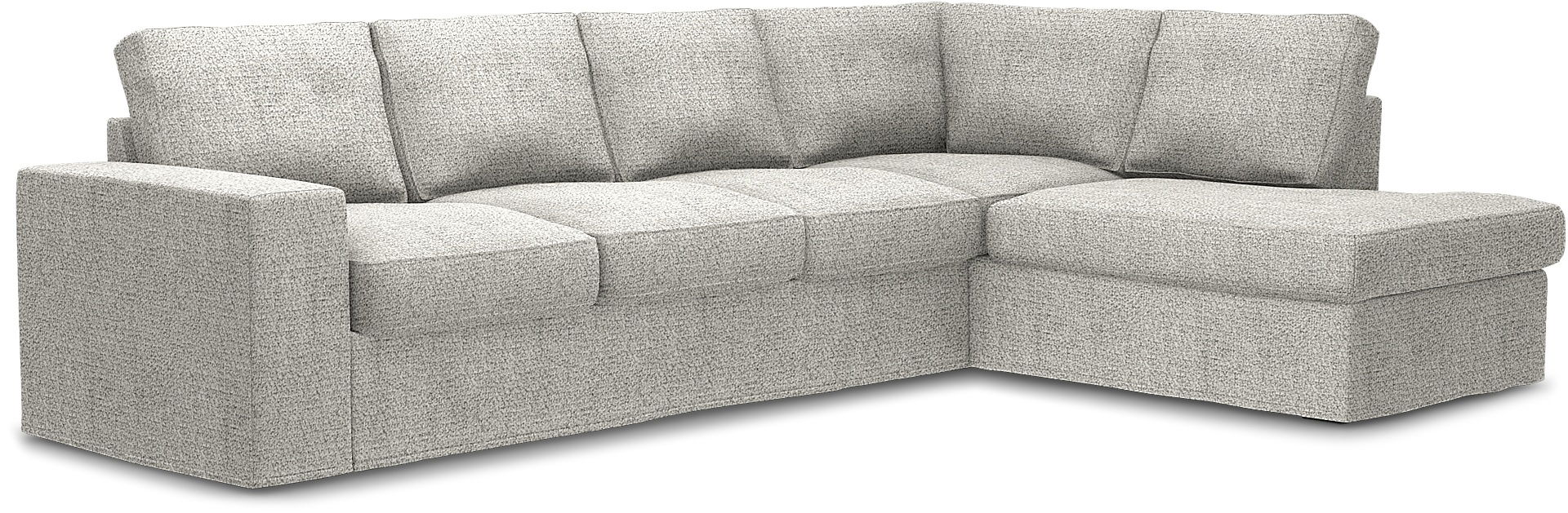 Överdrag till MIO Nevada 3-sits soffa med divan höger. Armstödstyp A, Driftwood, BOUCLÉ & TEXTUR - Bemz