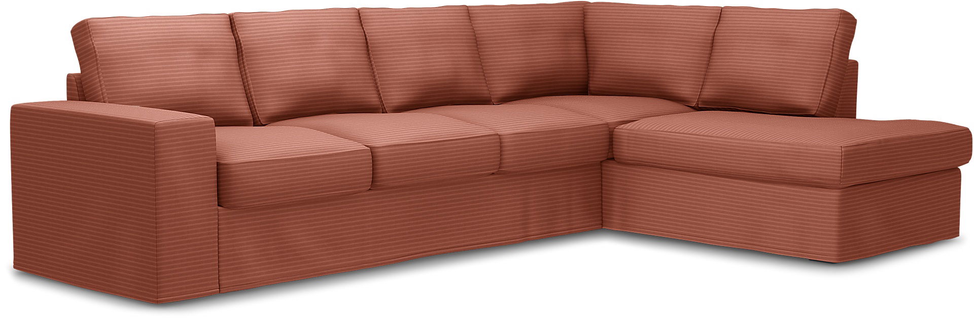 Överdrag till MIO Nevada 3-sits soffa med divan höger. Armstödstyp A, Retro Pink, Manchester - Bemz