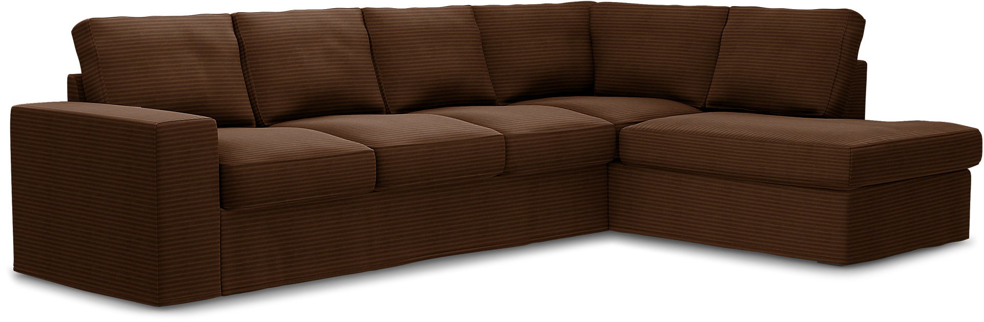 Överdrag till MIO Nevada 3-sits soffa med divan höger. Armstödstyp A, Chocolate Brown, Manchester - Bemz