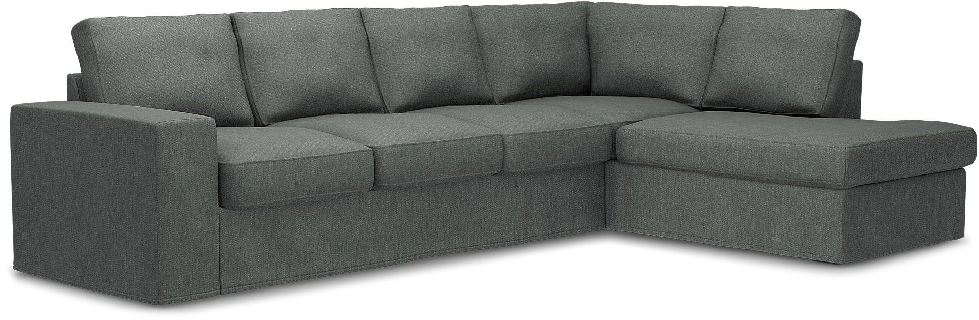 Överdrag till MIO Nevada 3-sits soffa med divan höger. Armstödstyp A, Laurel, BOUCLÉ & TEXTUR - Bemz