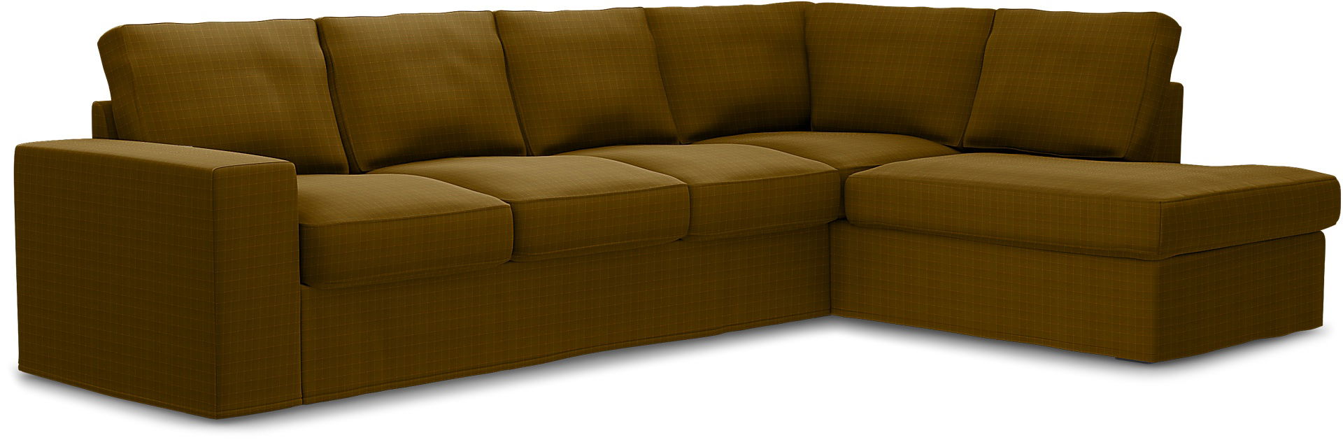 Överdrag till MIO Nevada 3-sits soffa med divan höger. Armstödstyp A, Turmeric, Sammet - Bemz