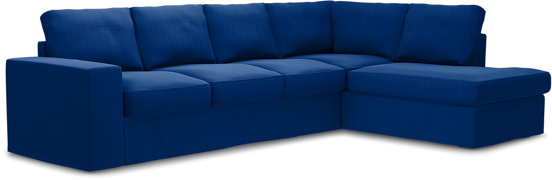 Överdrag till MIO Nevada 3-sits soffa med divan höger. Armstödstyp A, Lapis Blue, Sammet - Bemz